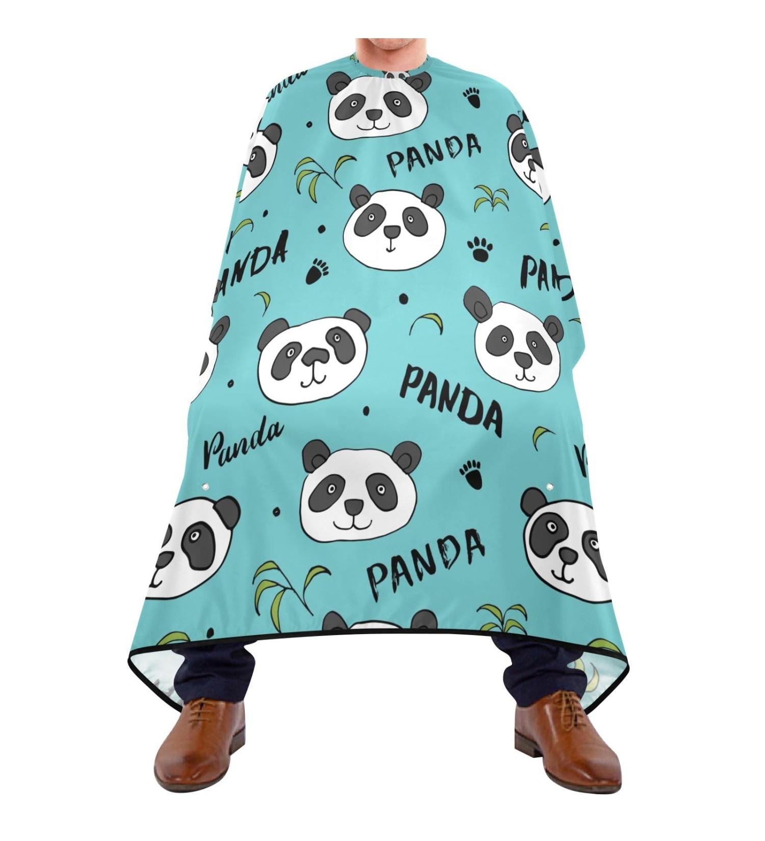 Shop Waterproof Barber Cape - Cute Panda Bear & Cheetah Haircut Bib for Men & Women | Unisex Hair Cutting Cape - Buy Online on GoSupps.com