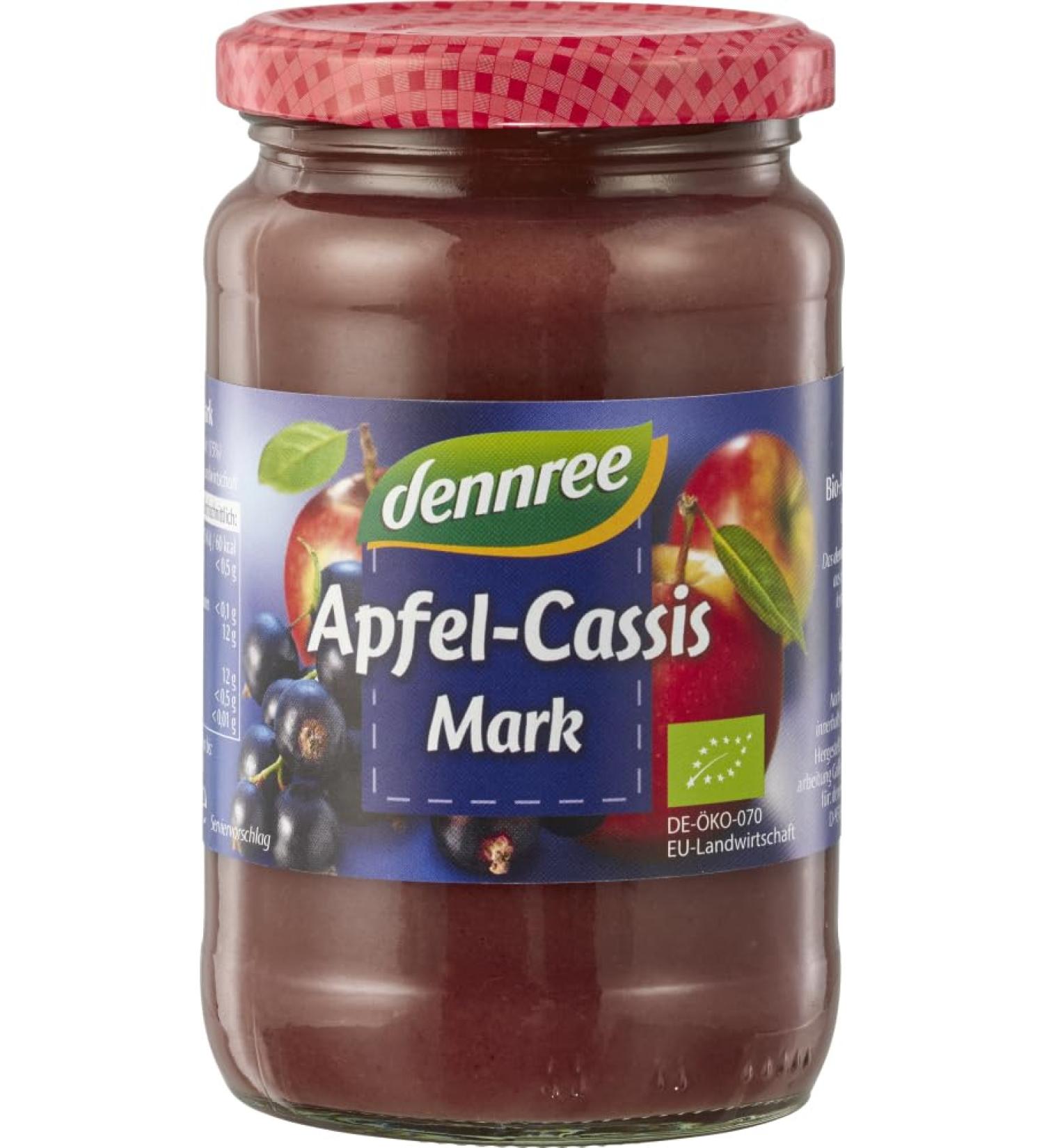 dennree dennree Unsweetened Apple and Blackcurrant Paste (360g) - Organic