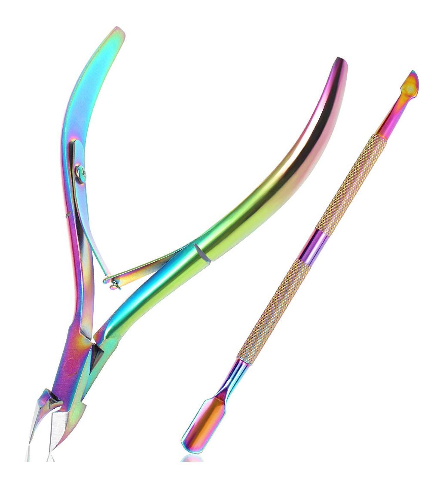 ZTMY Cuticle Clipping Set - Stainless Steel Nail Clipper & Pusher for Fingernails / Toenails - Buy Online on GoSupps.com