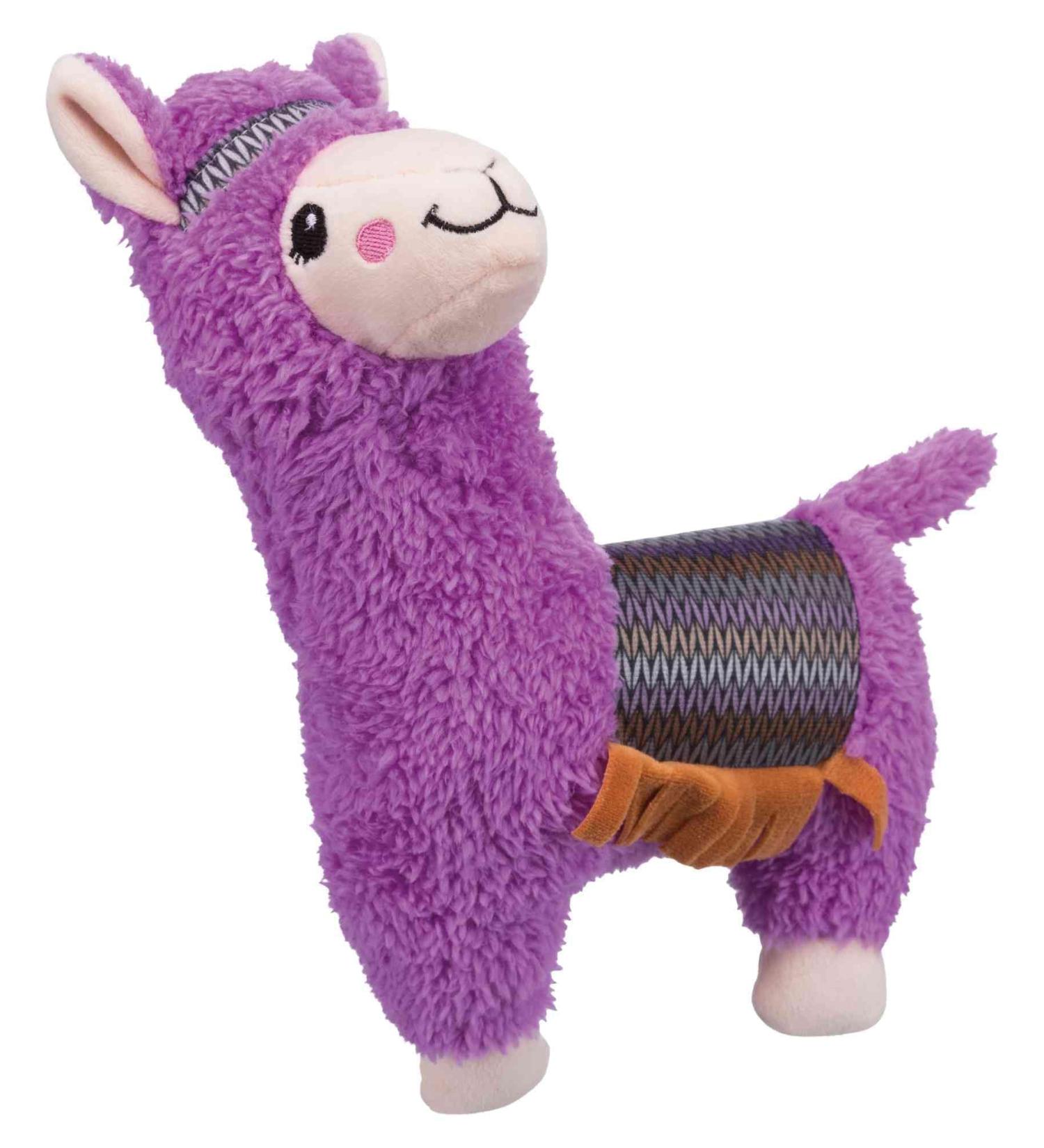 TRIXIE Alpaca dog toy purple 31 cm 35899 plush with voice washable at 30