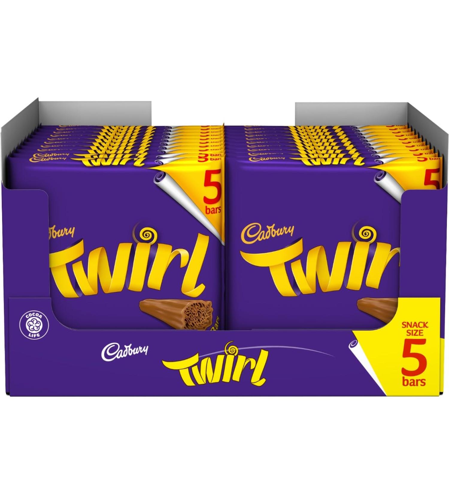 Cadbury Twirl Lot de 20 barres de chocolat 107 5 g - Buy Online on GoSupps.com