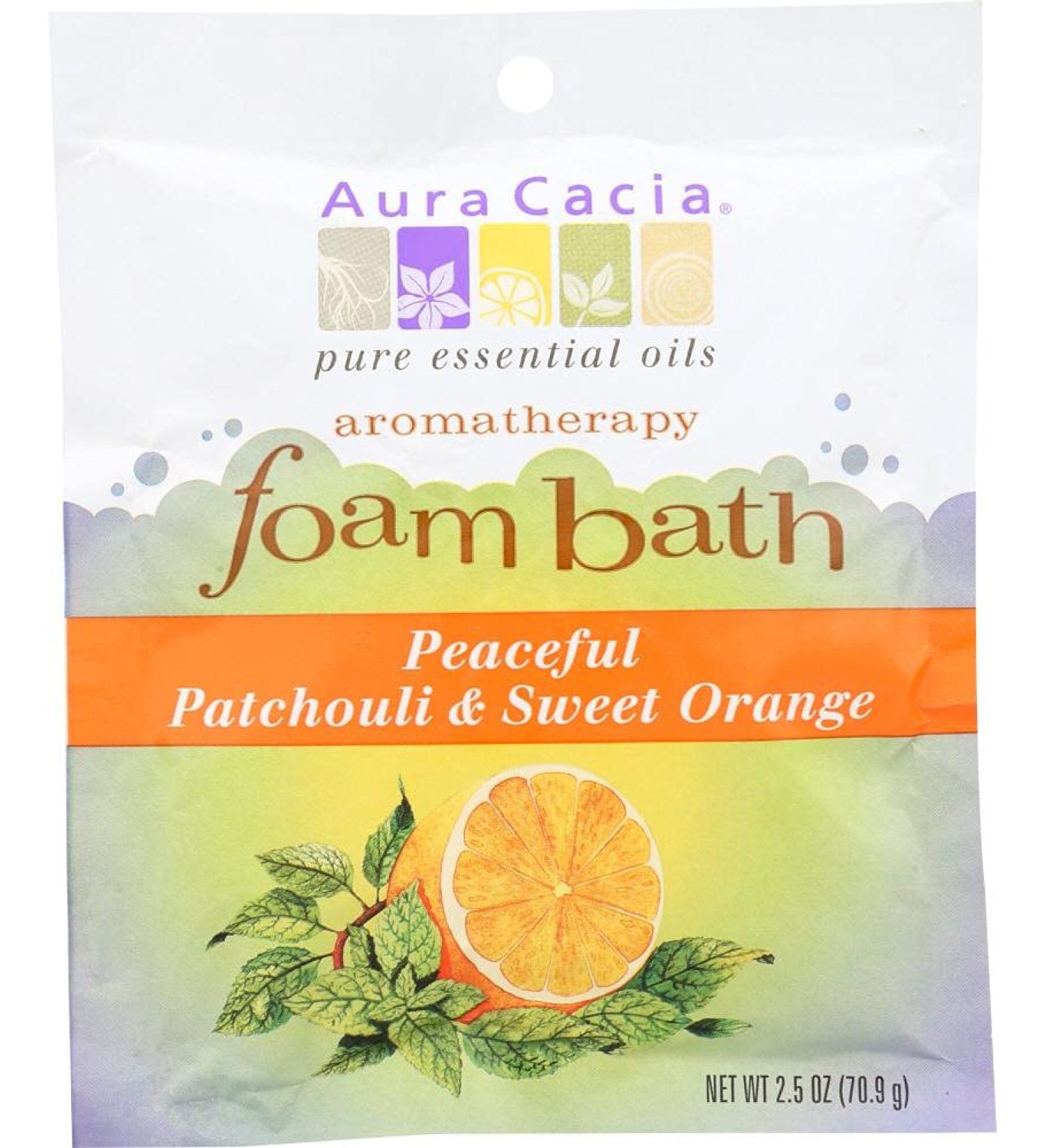 A/C Foam Bath Ptch/Orng Size 2.5z Aura Cacia Patchouli/Sweet Orange Aromatherapy Foam Bath6