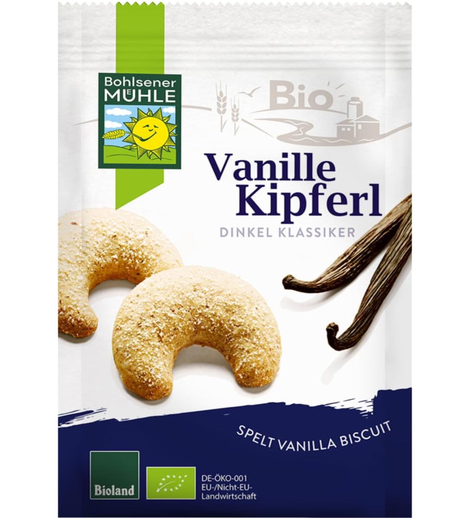 Bohlsener M hle Organic Spelt Mill Vanilla Kipferl (6 x 125 g)