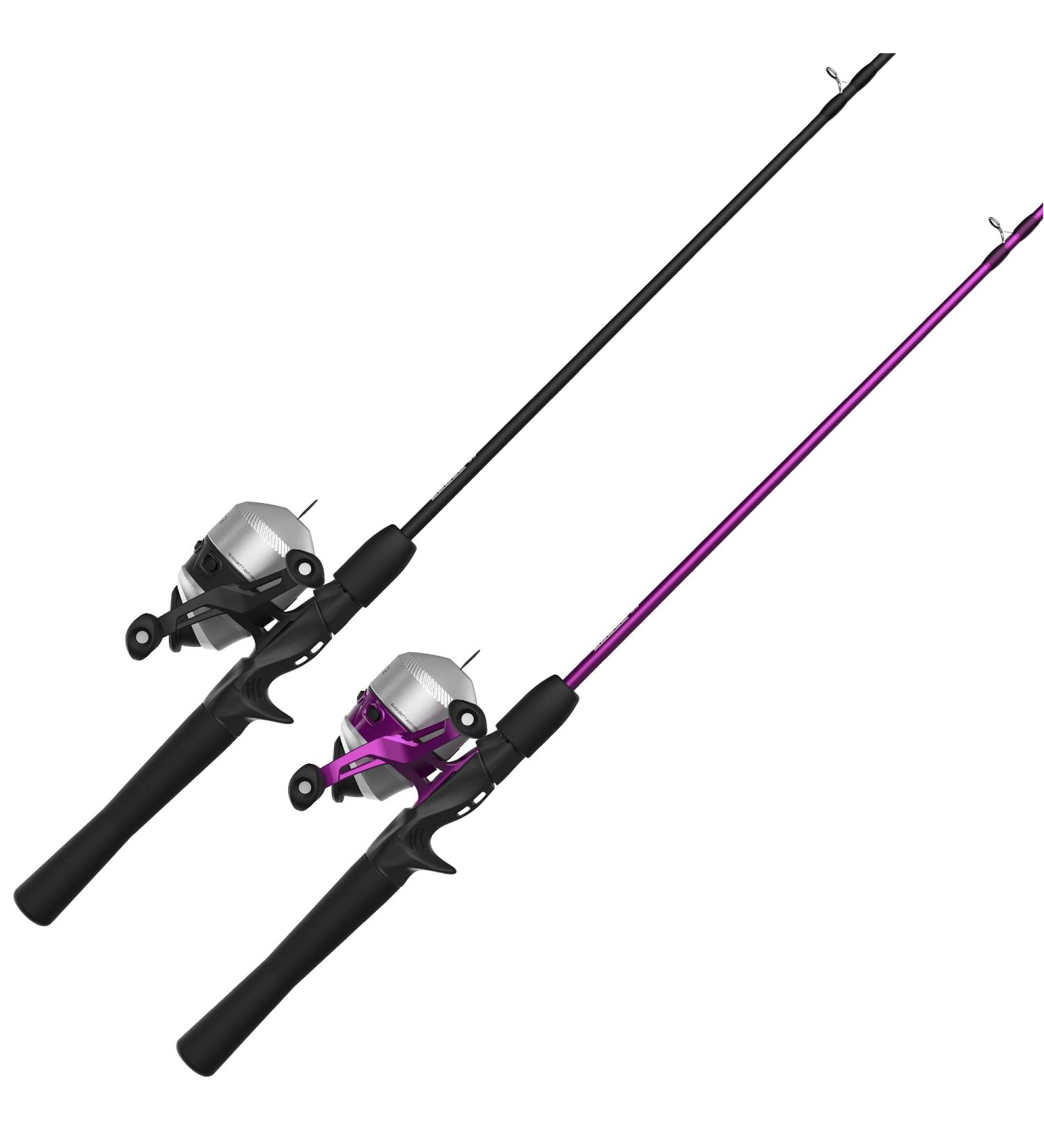 Zebco 33 Spincast Reel & 2-Piece Fishing Rod Combo - 5.6ft Fiberglass Rod, Anti-Reverse Reel, Bite Alert - Pink/Black (2 Pack) - Buy Online on GoSupps.com