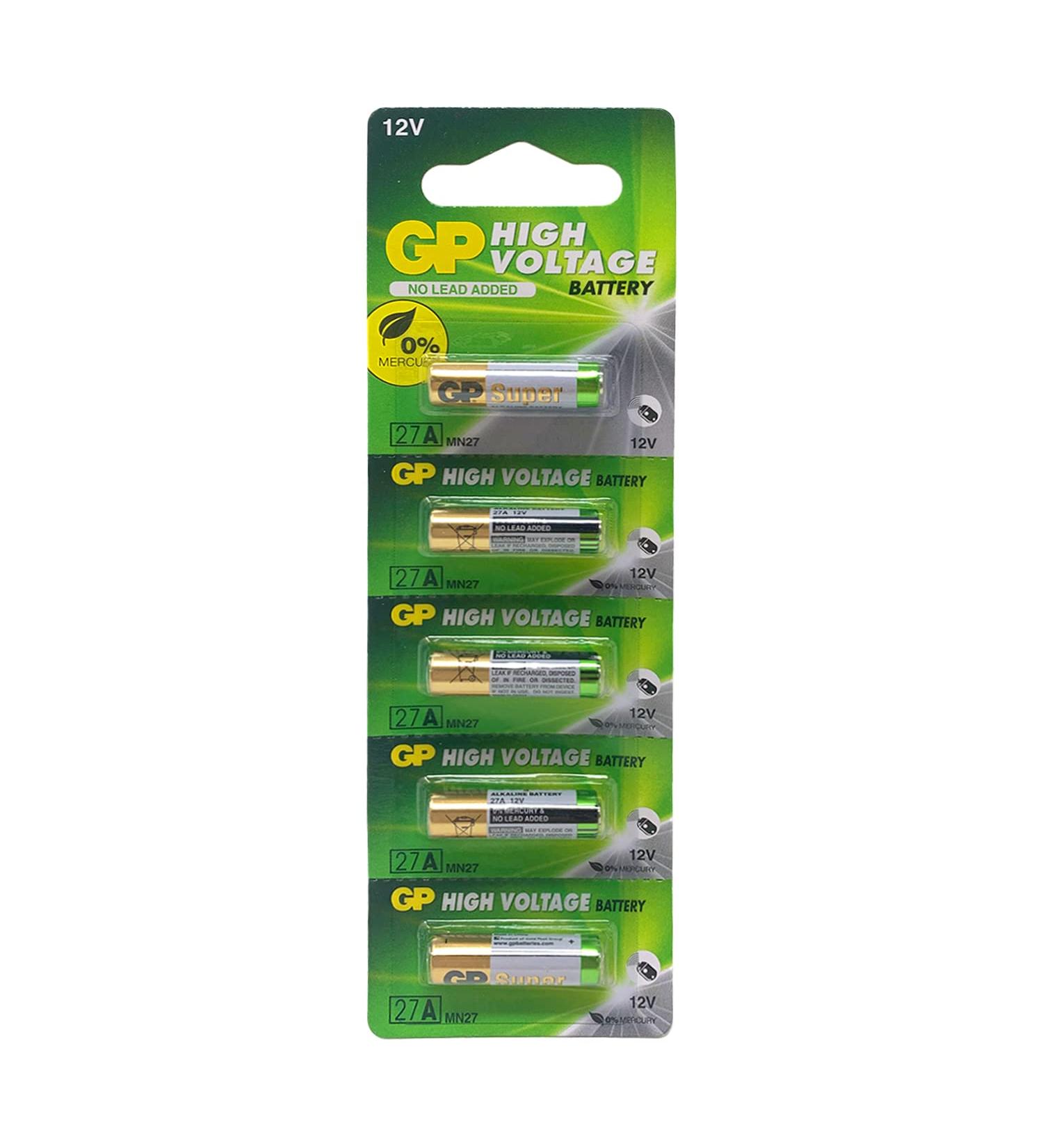 5 X Gp 27A Mn27 12V Alkaline Battery