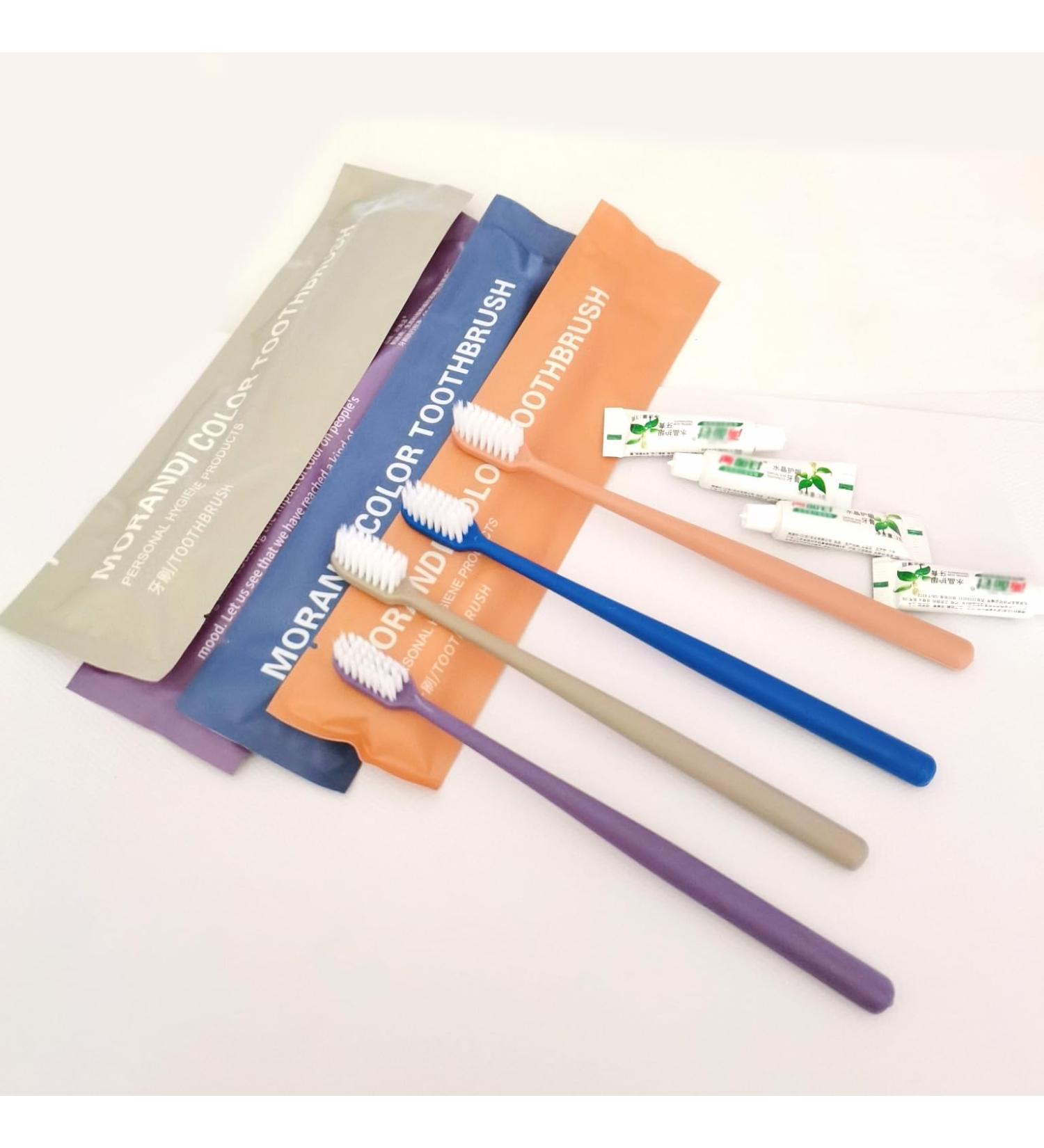 Travel Dental Kit - 10 Pack Toothbrush & Toothpaste Set for Hotels & Families | Soft Bristle Hard Handle Reusable - Buy Online on GoSupps.com