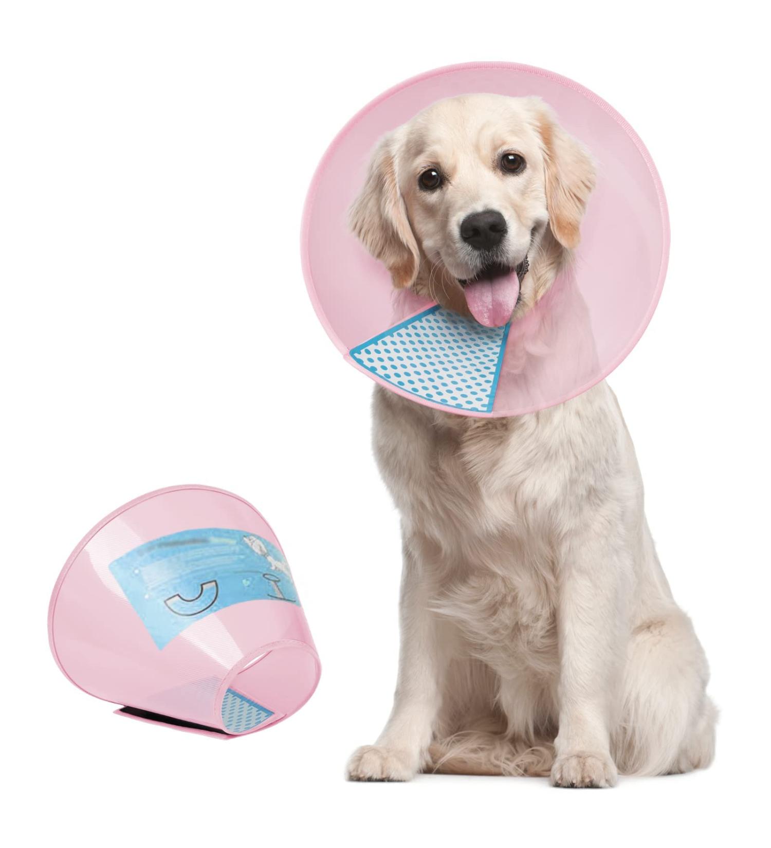 Supet Protective Plastic Collar for Pets - Pink XXL for Cats & Small Dogs (Neck: 20.5-22 in) | Special Safety Solution - Buy Online on GoSupps.com
