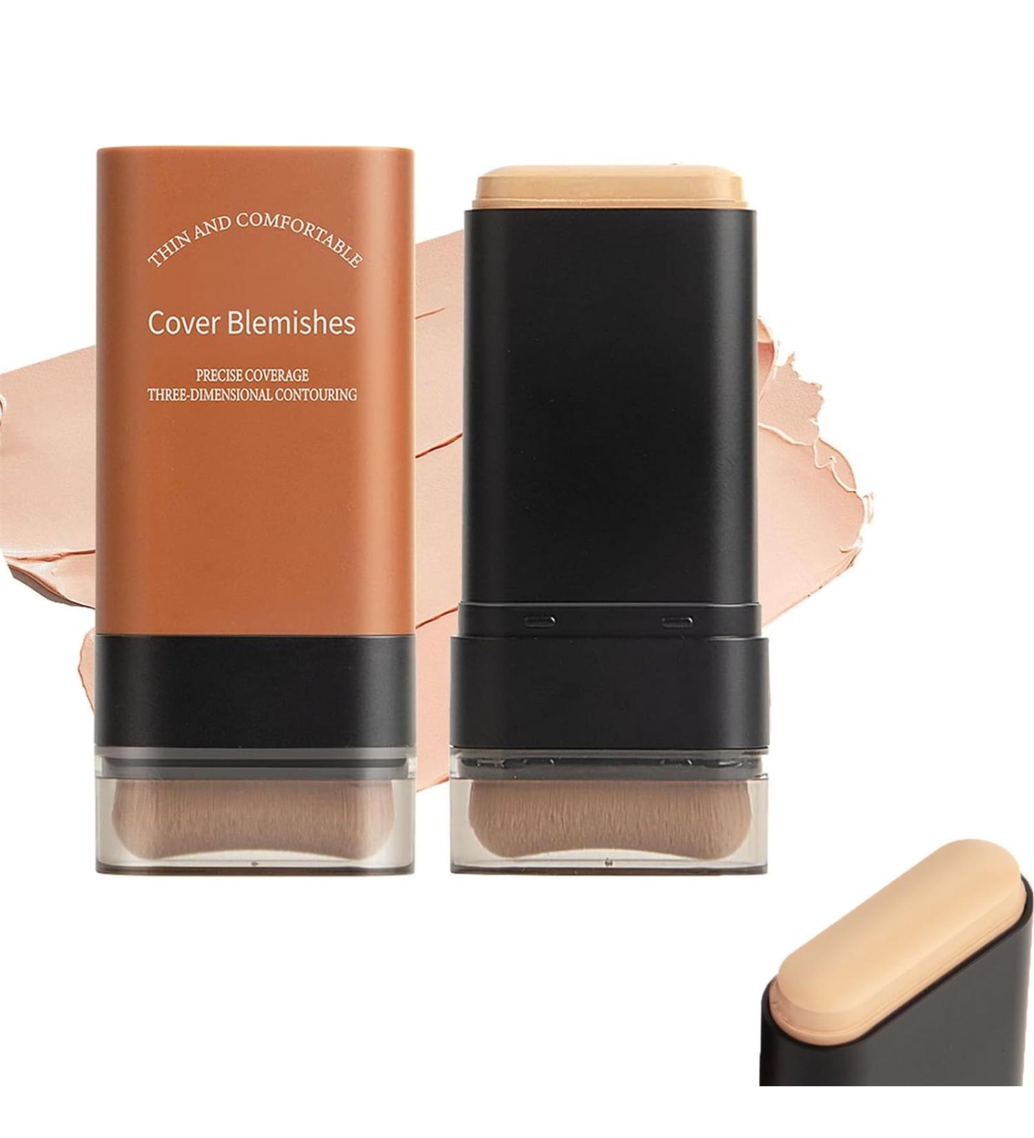 Hydrating Lightweight Foundation Stick with Brush Concealer Foundation 2 in 1 Stick Korea Multi-use Foundation Stick Makeup Lightweight Thin and Comfortable Cover Blemishes (01# 20g) 01# 20 g (Pack of 1) - Buy Online on GoSupps.com