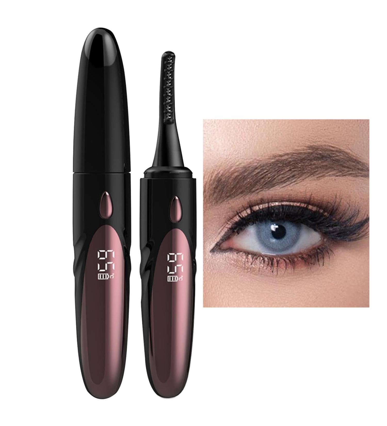 Electric Eyelash Curler - Heating Eyelash Curlers with Comb | 4 Temperature Settings Lash Curler Double-Sided Anti-Scald Eye Makeup Tools for Women Girls Black - Buy Online on GoSupps.com