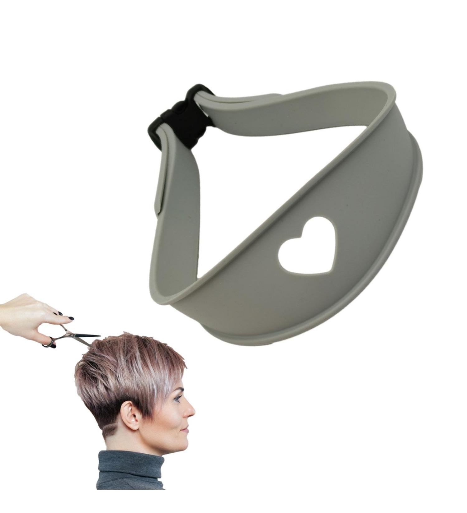 Anulely Adjustable Neck Hair Guide | Hairline Shaping Haircut Bands Tool - Curved Silicone Hair Styling Tools Haircut Bands for Home Haircuts Gray - Buy Online on GoSupps.com