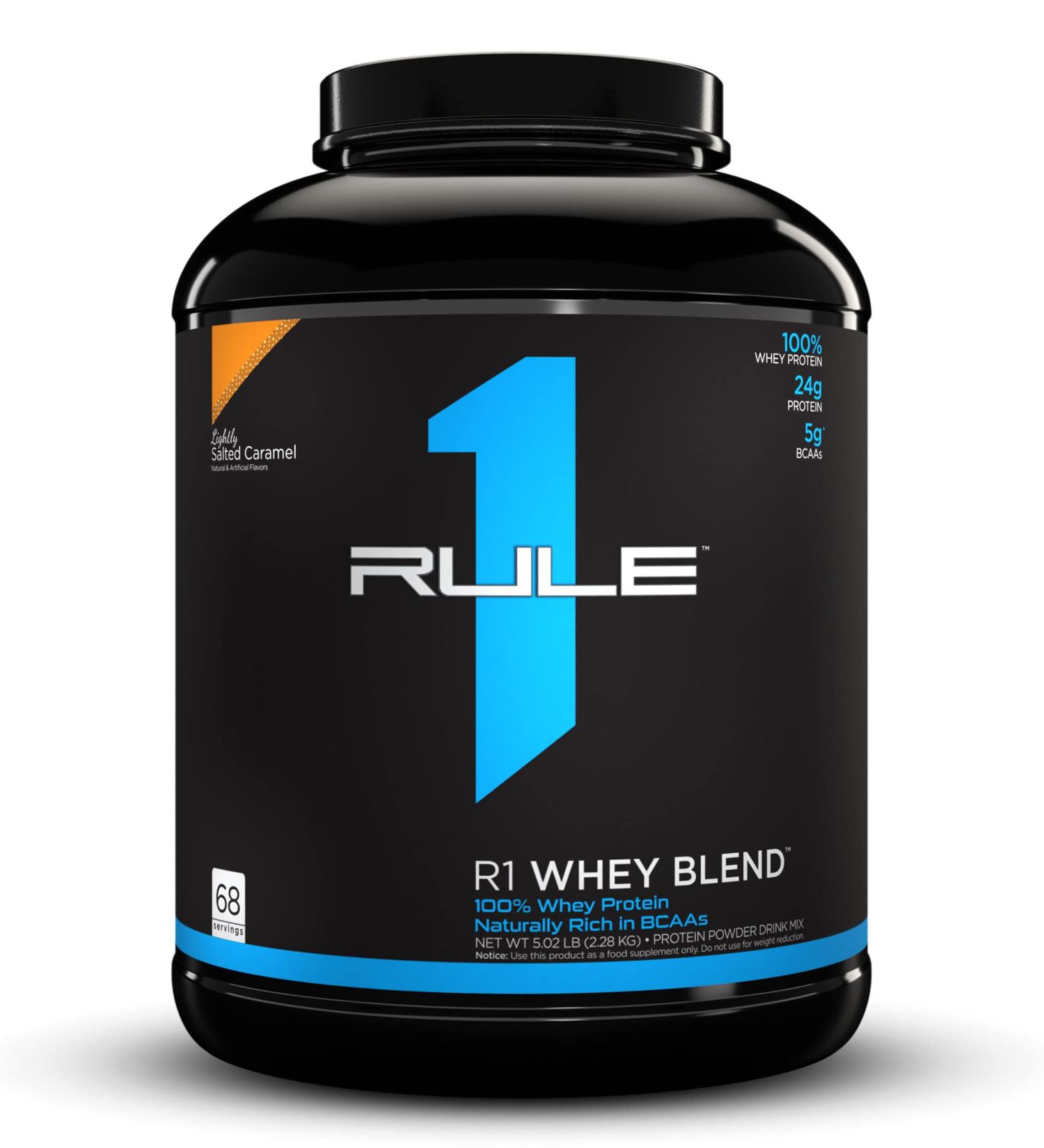 Rule 1 Proteins R1 Whey Blend - 5lbs Lightly Salted Caramel | Premium Protein Supplement - Buy Online on GoSupps.com
