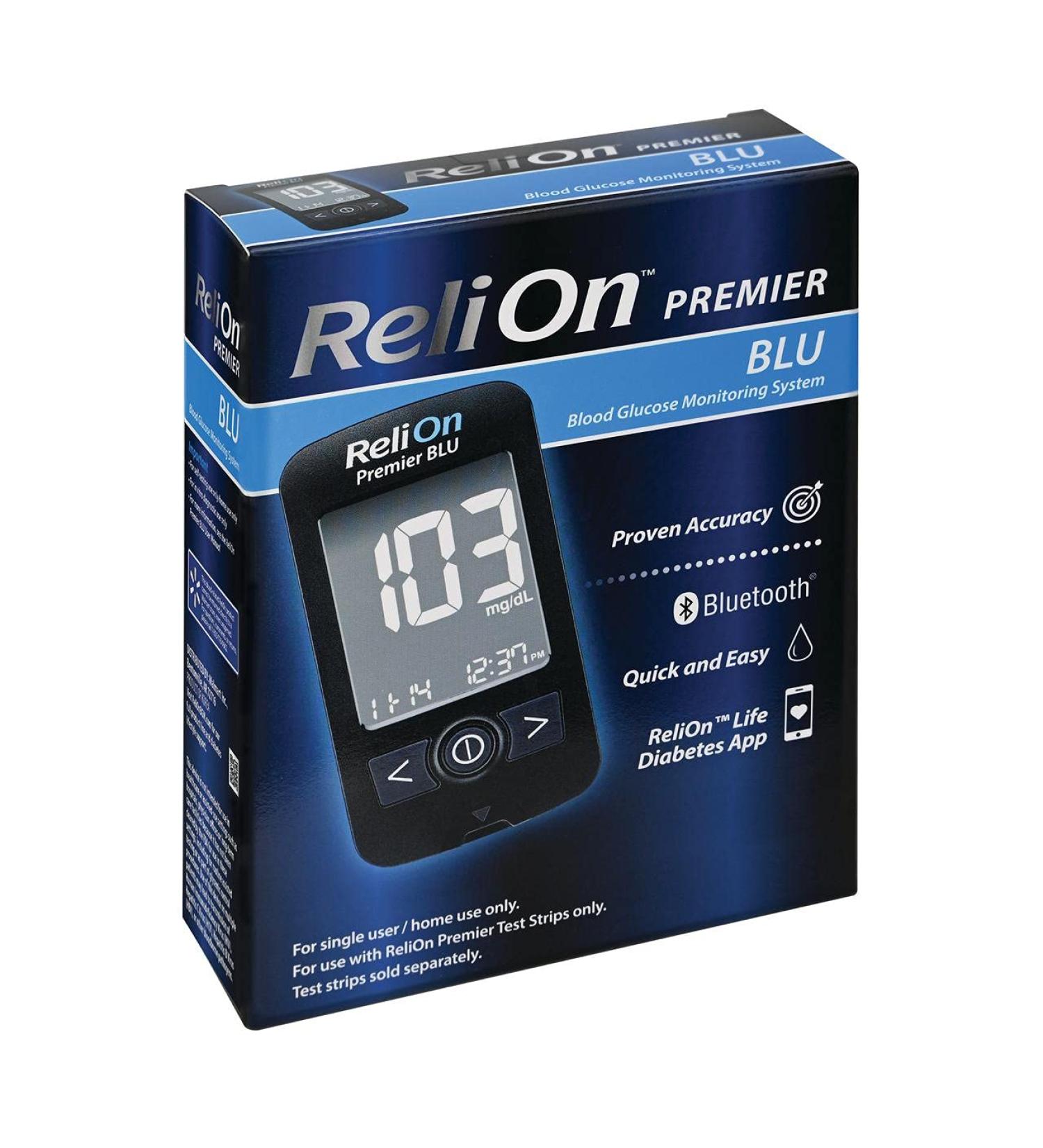 ReliOn Premier BLU Blood Glucose Monitoring System