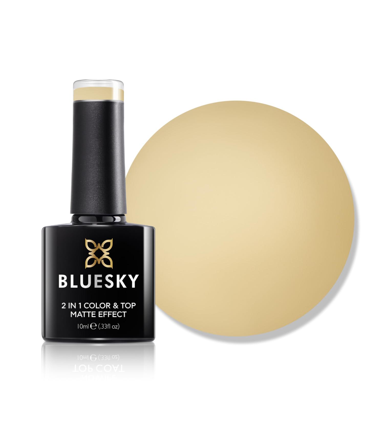 Bluesky 2 in 1 Matte Colour & Top Gel Nail Polish 10ml Apricot - LBM04 Matte Finish No Top Coat Needed Nude Gel Nail Polish for 21 Day Manicure Requires Curing Under LED UV Nail Lamp - Buy Online on GoSupps.com