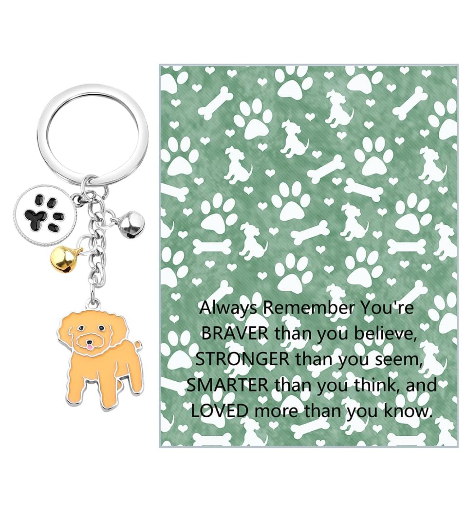 ENSIANTH Dog Keychain - Perfect Gift for Dog Lovers | Puppy & Paw Print Keyring for Dog Owners - Buy Online on GoSupps.com