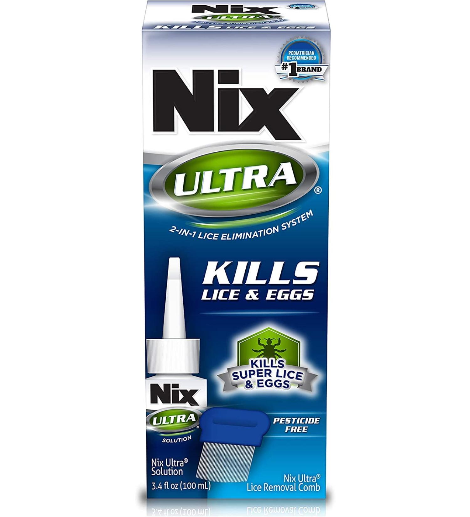 Nix Ultra 2-in-1 Lice Treatment - 3.4 oz x 2 Pack | Fast and Effective Solution - Buy Online on GoSupps.com