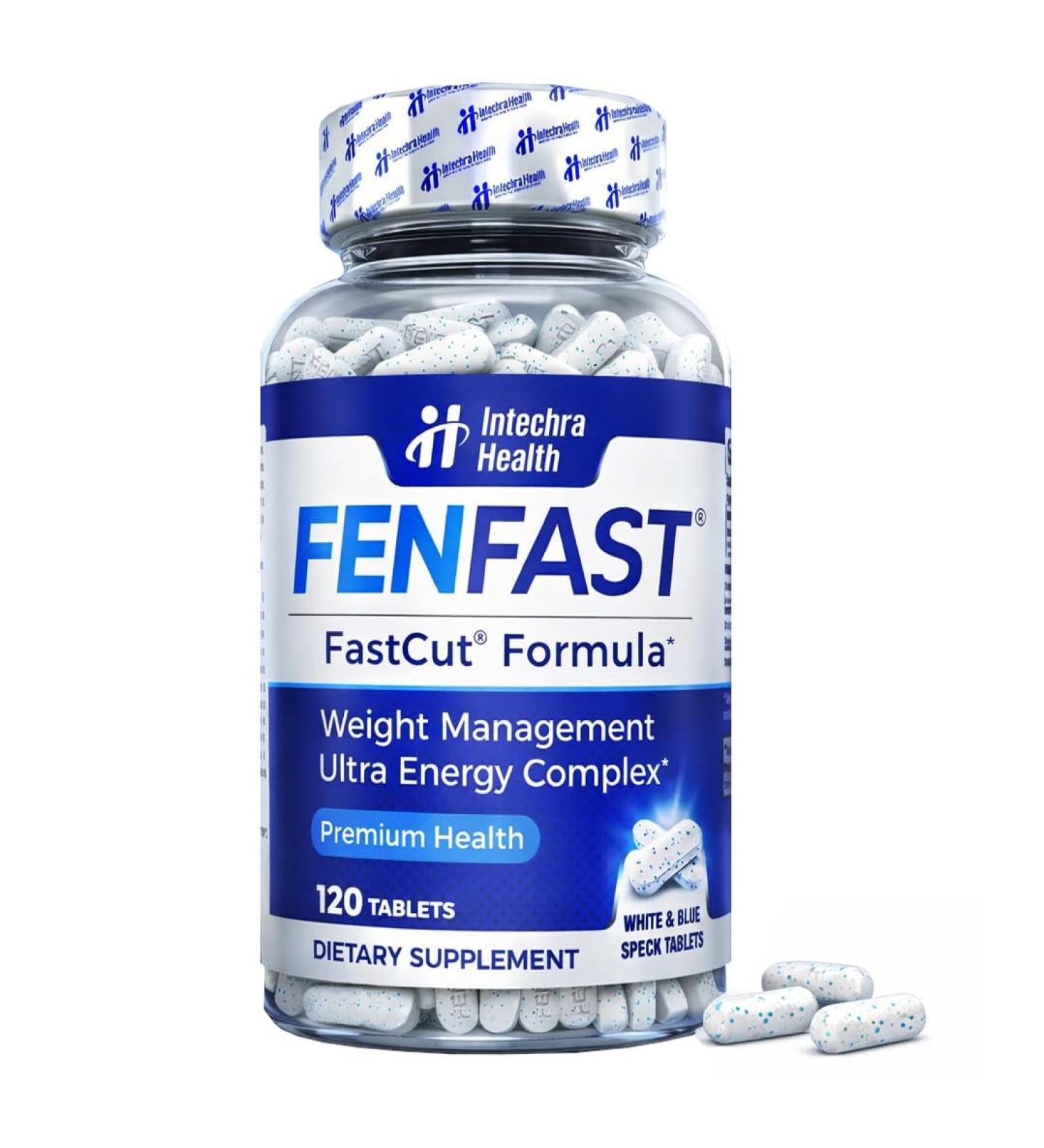 FASTCUT Diet Pills That Work for Weight Management Best Diet Pills + Powerful Energy Boost 120 White Blue Tablets - Buy Online on GoSupps.com