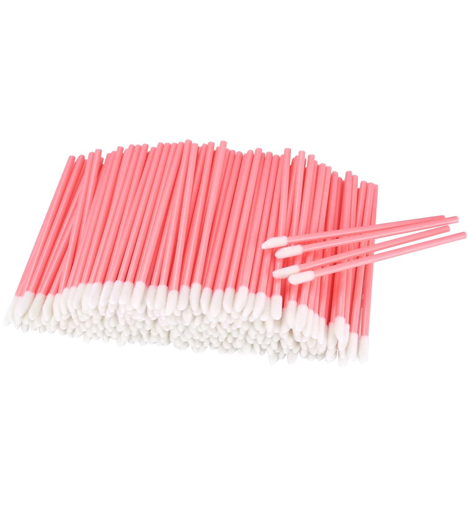 300 Pieces Pink Lip Makeup Brush Set - Lipstick Applicator & Gloss Brush for Flawless Lips | International Shipping - Buy Online on GoSupps.com