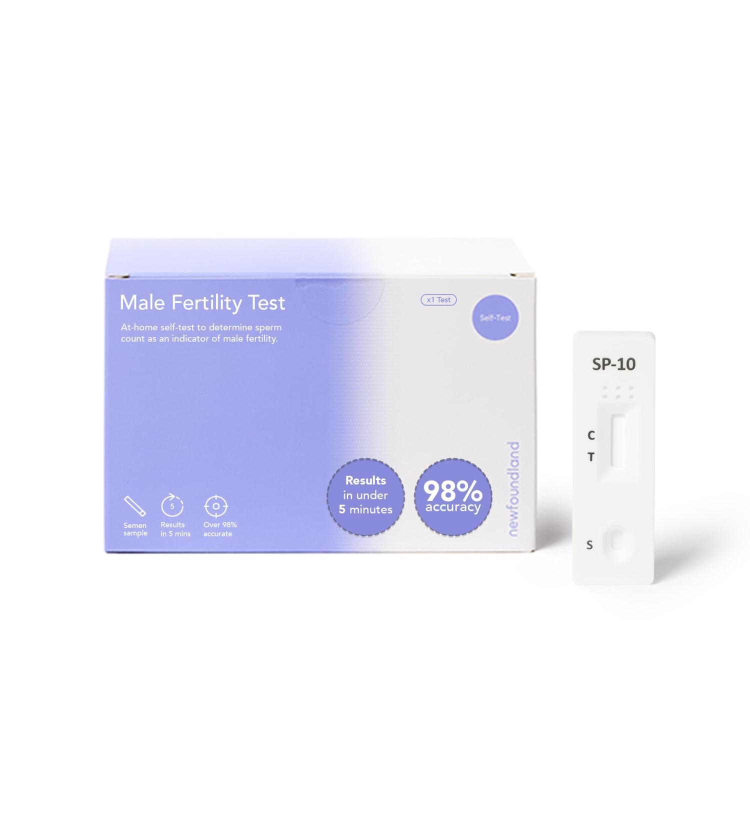 Newfoundland Male Fertility Test - CE & MHRA Certified, Simple Home Use, Results in 5 Minutes - Buy Online on GoSupps.com