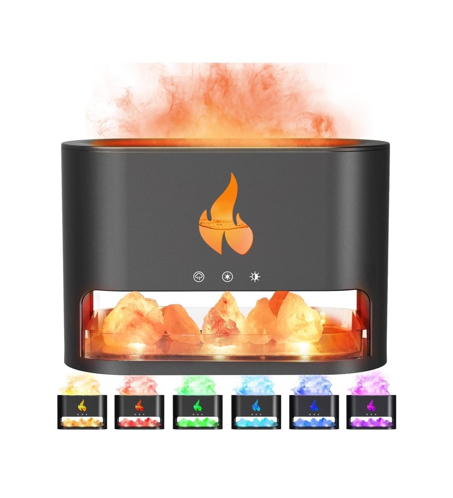 Volcano Diffuser - 250ml Essential Oil & Himalayan Salt Lamp | 7 Colors Timer & Auto-Off | Transform Your Space with Aromatherapy - Buy Online on GoSupps.com