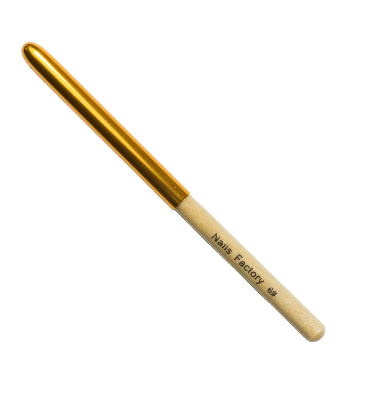 N&BF Professor Gel Brush Size 6 | Premium Kolinsky Red Marten Hair Nail Art Brush for Gel & Acrylic Design | Perfect for Professionals - Buy Online on GoSupps.com