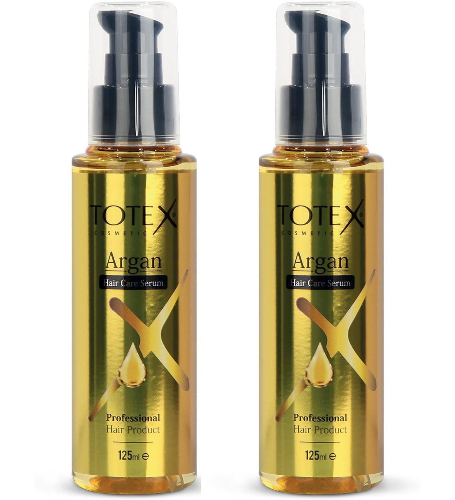 Totex Argan Hair Care Serum - 125ml (2 Pack) | Damaged Hair Repair & Anti-Split Ends Treatment - Buy Online on GoSupps.com