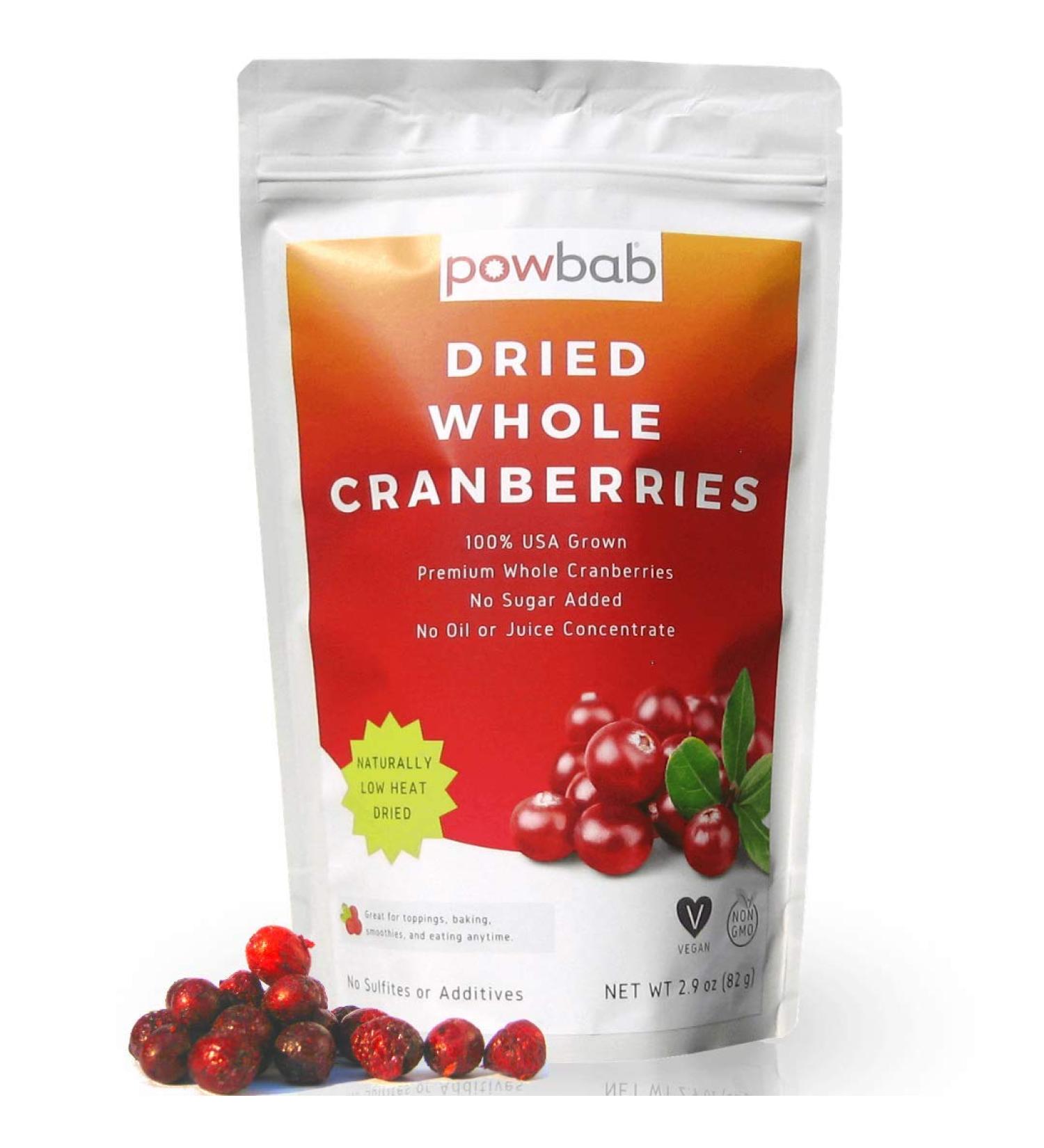 Organic Unsweetened Dried Cranberries - 100% USA Grown, No Sugar or Additives - 2.9 Oz - Buy Online on GoSupps.com