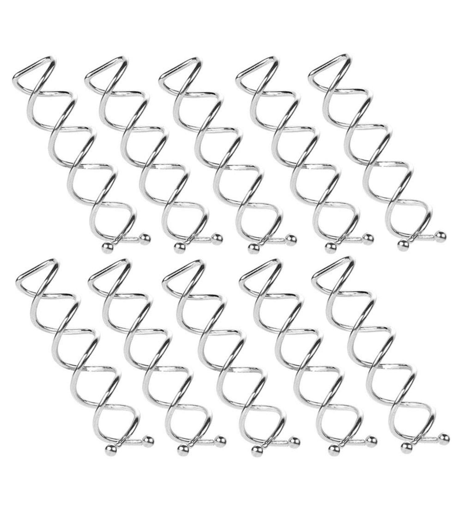 10 Pcs Silver Spiral Hair Pins - Twist Screw DIY Hair Clips for Women and Girls - Buy Online on GoSupps.com