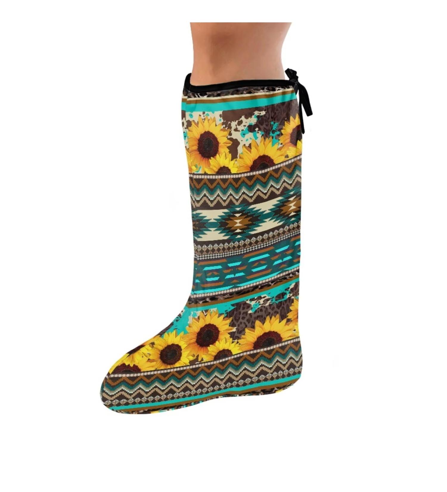 LEDBack Aztec Leg Cast Cover | Sunflower Foot Protector - Plus Size Soft Cast Socks for Women & Men (Size L - Buy Online on GoSupps.com