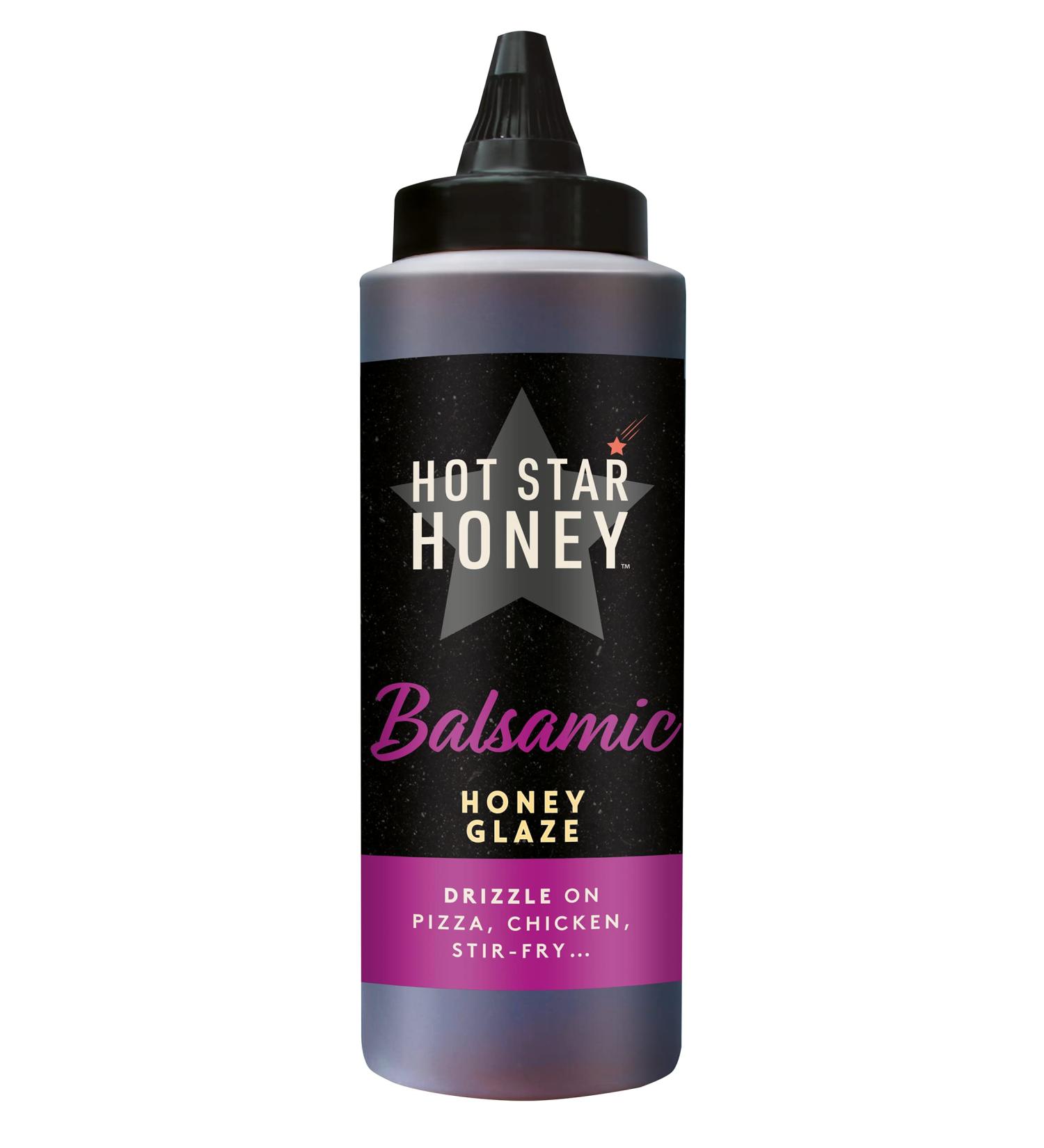 Hot Star Honey Balsamic Glaze - Hand Crafted 330g Bottle for Chicken, Pizza, Pasta & More - Buy Online on GoSupps.com