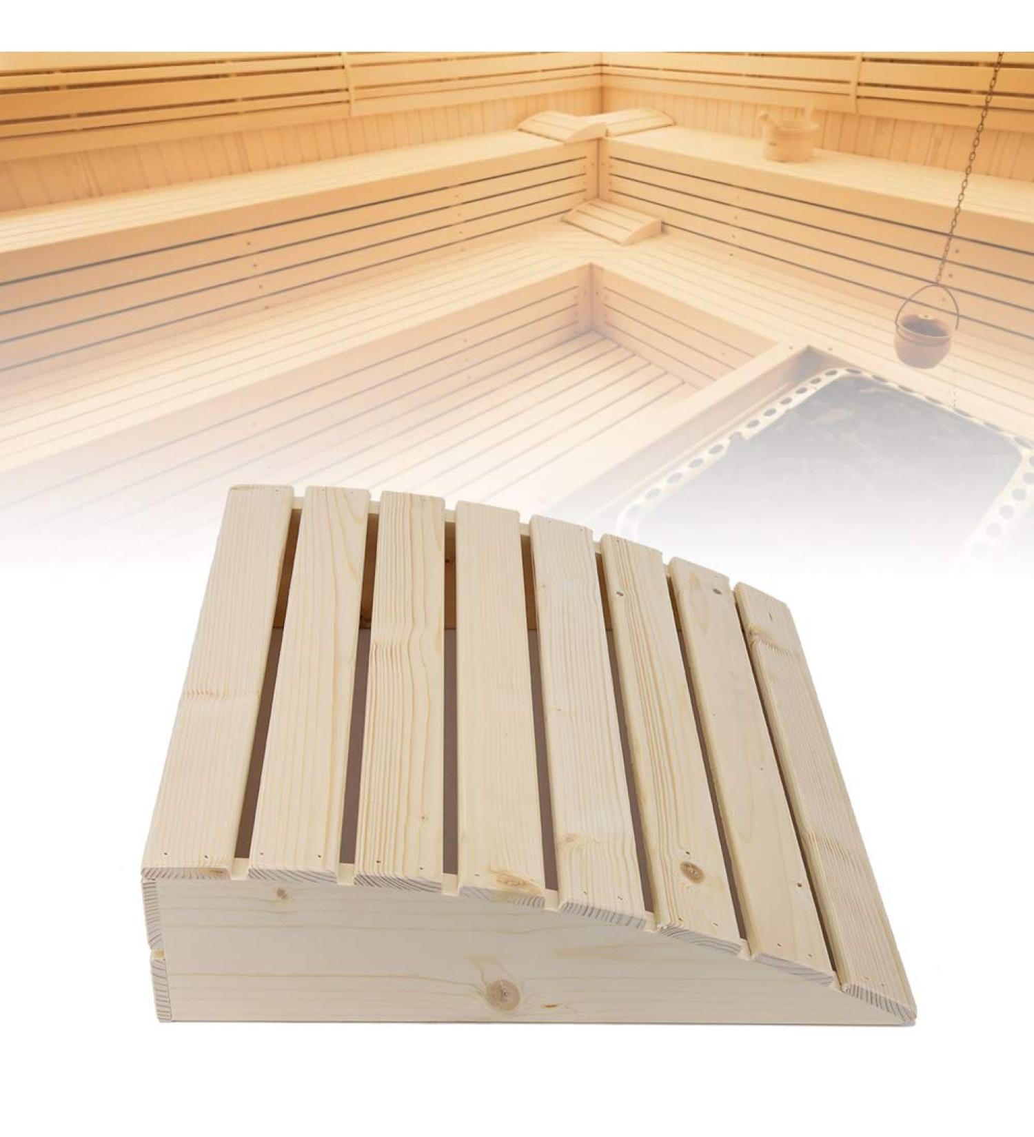 Qcwwy Wooden Sauna Headrest & Backrest - Modern Neck Pillow for Comfort & Pain Relief - Buy Online on GoSupps.com