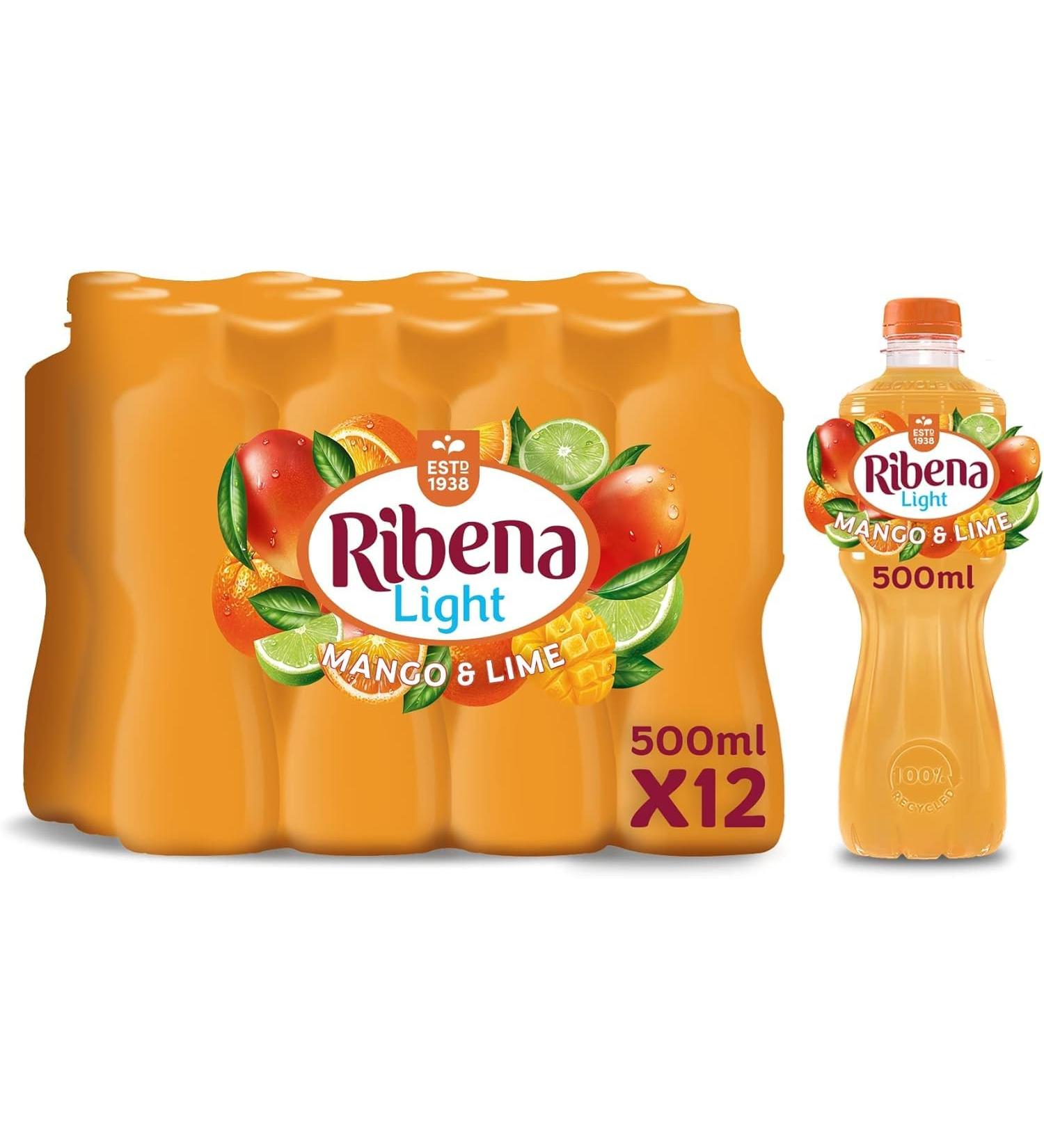 Ribena Fruit Juice Drink 500ml x 12 (Mango & Lime) - Buy Online on GoSupps.com