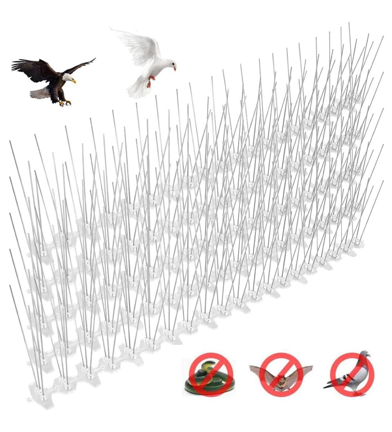Abizarch Bird Spikes Deterrent Anti-Perch Pigeons Birds Cats Repeller Pest Control Wall Fence Garden Security ZHAZHAMO(one) - Buy Online on GoSupps.com