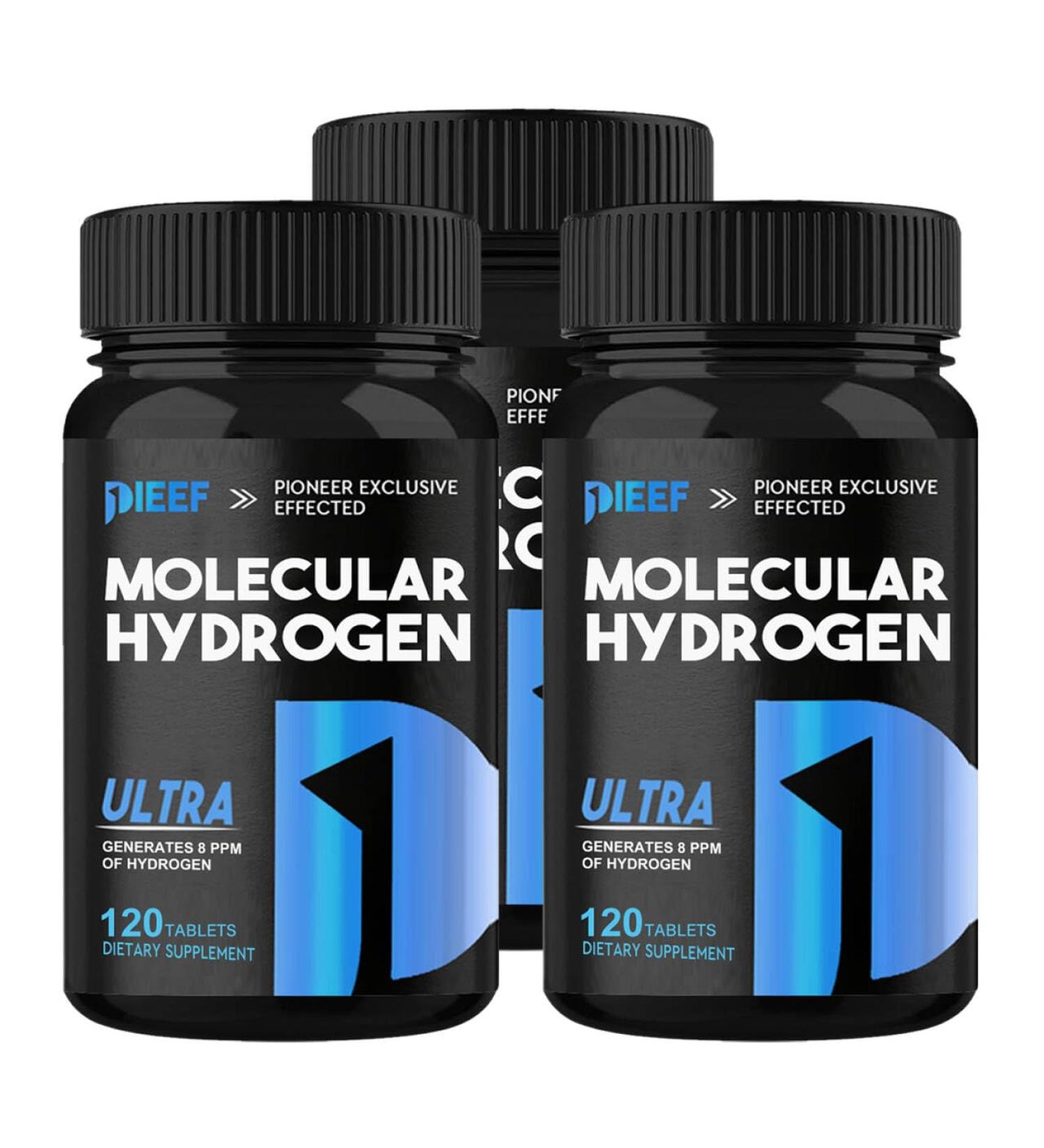 Hydrogen Water Tablets 360 Tablets Fast-Dissolving H2 Molecular Hydrogen with Magnesium Supplements Supports Brain Health Energy and Cognitive Function Non-GMO Gluten-Free & Vegan 3Pack 120 Count (Pack of 3) - Buy Online on GoSupps.com