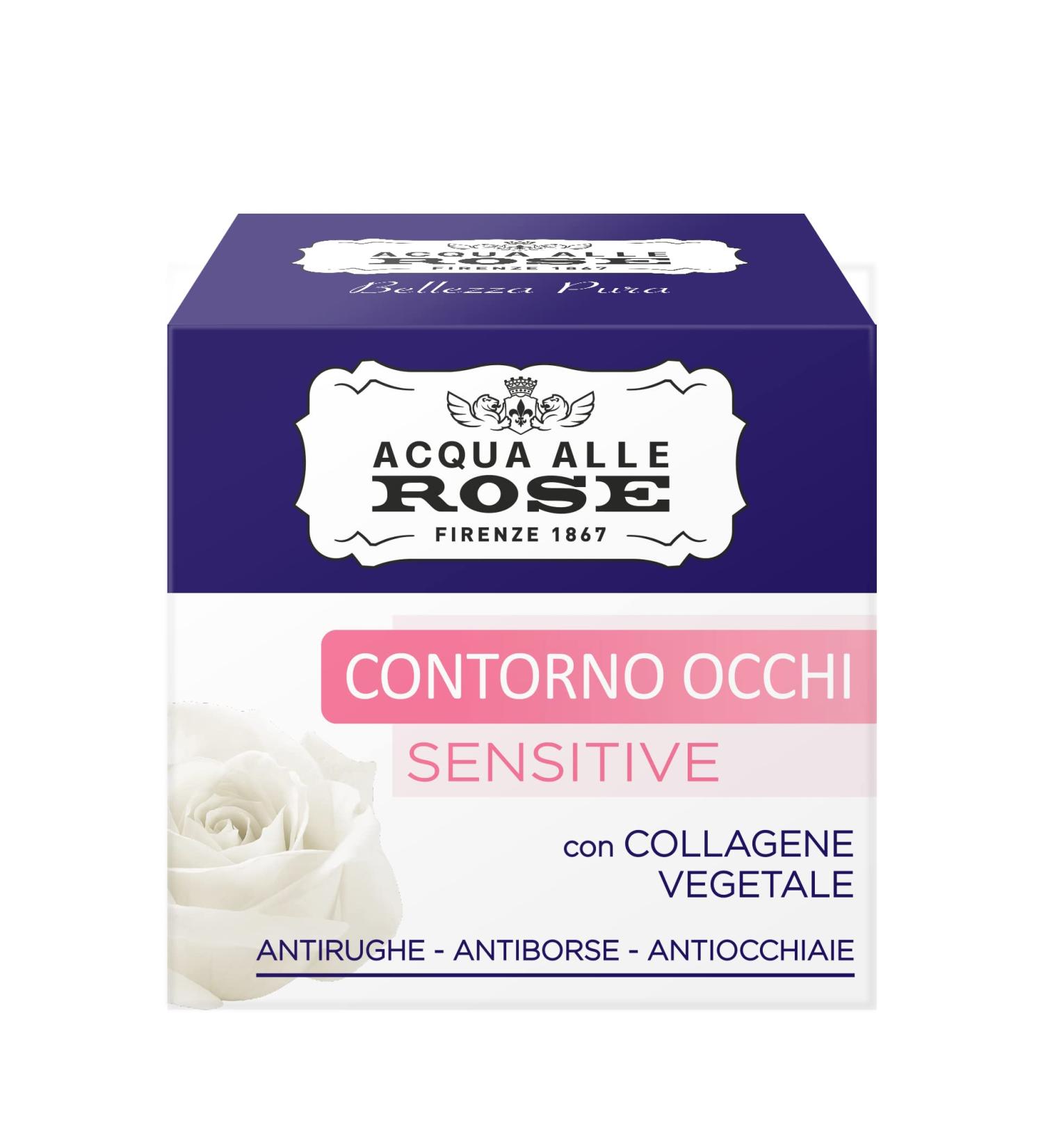 Acqua All Rose Anti-Wrinkle Eye Cream - Anti-Aging Formula with Vegetable Collagen & Rose Extract | Natural Ingredients | 15ml - Buy Online on GoSupps.com