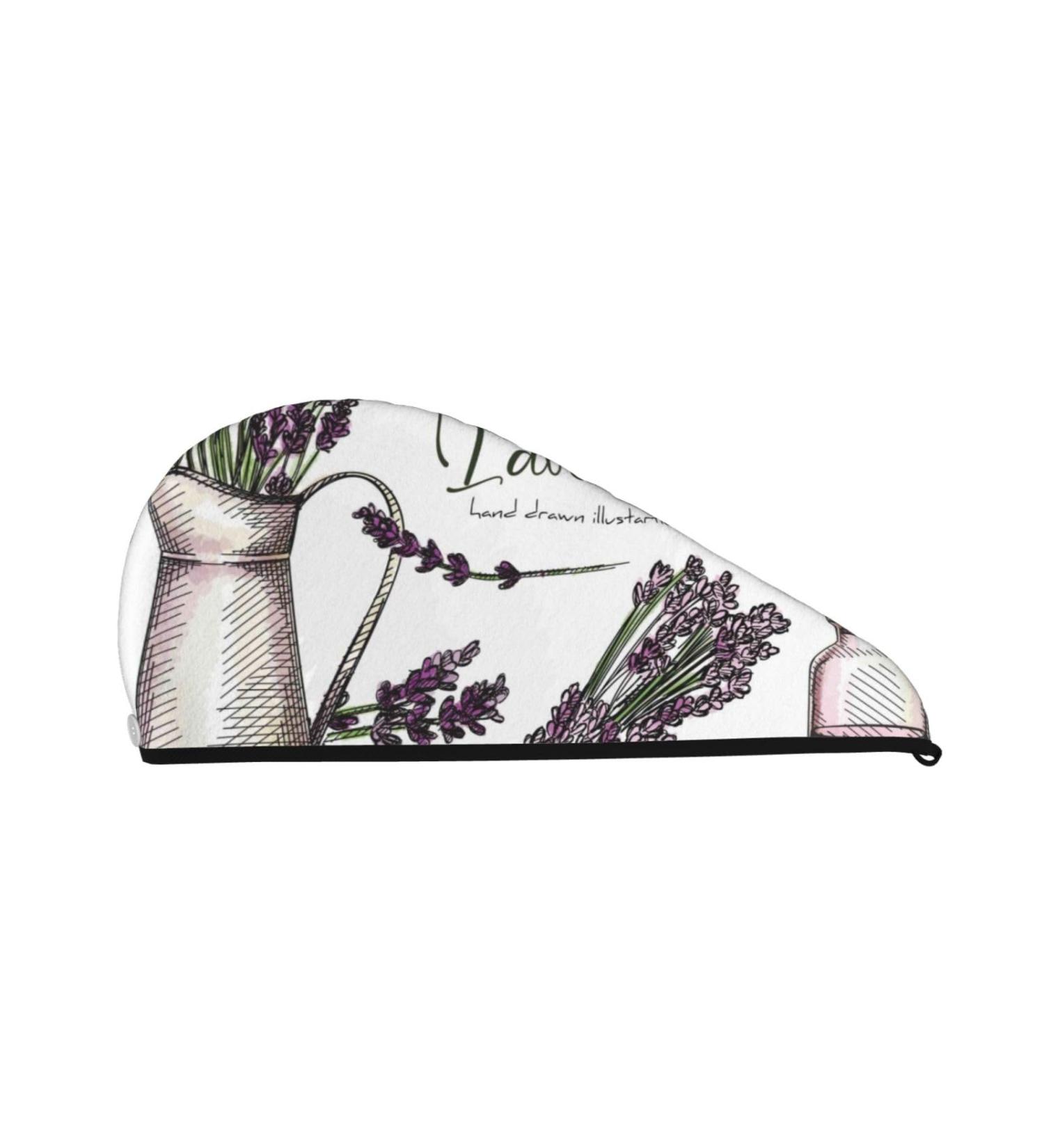Super Absorbent Lavender Microfiber Hair Towel Wrap for Women - Quick Dry Coral Velvet for Long Curly & Thick Hair - Buy Online on GoSupps.com