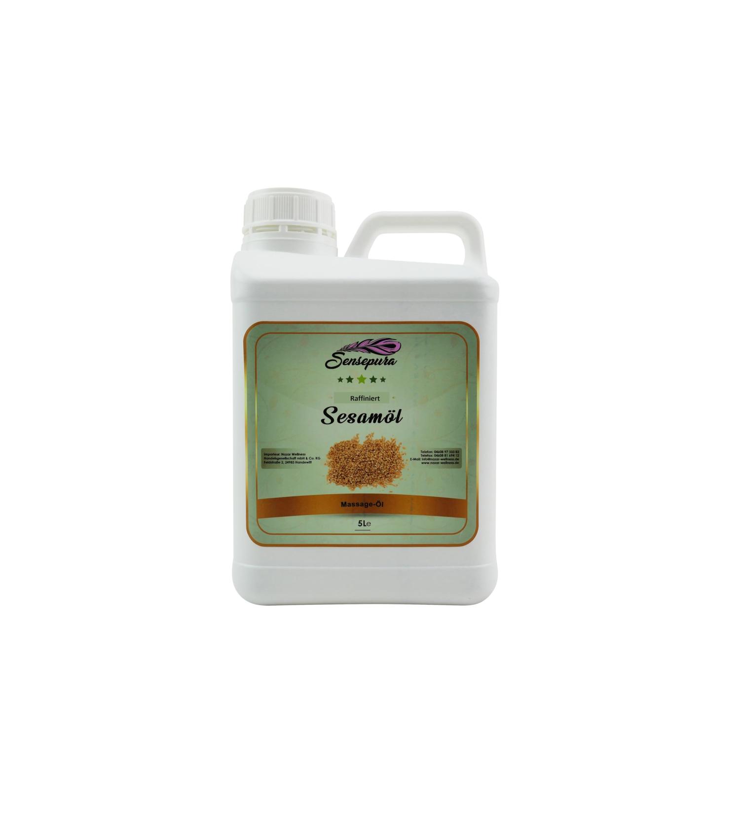 Sesame oil refined 5 liters in a canister for massages packs Ayurveda massage oil body oil massage products