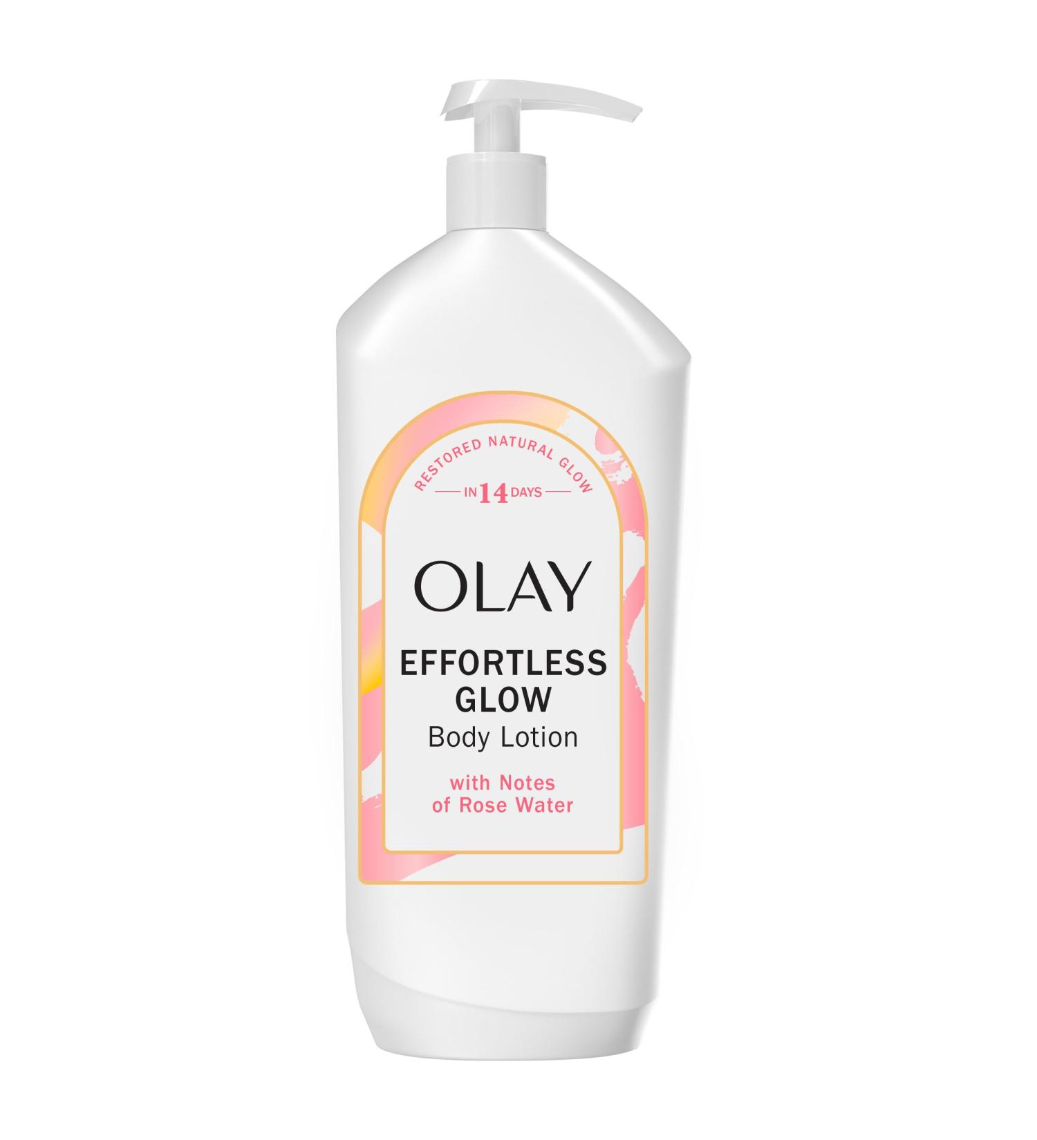 Olay Effortless Glow Hydrating Body Lotion for Women | Restore Skin's Natural Glow Instant Absorption Rose Water Scent - 18 fl oz - Buy Online on GoSupps.com