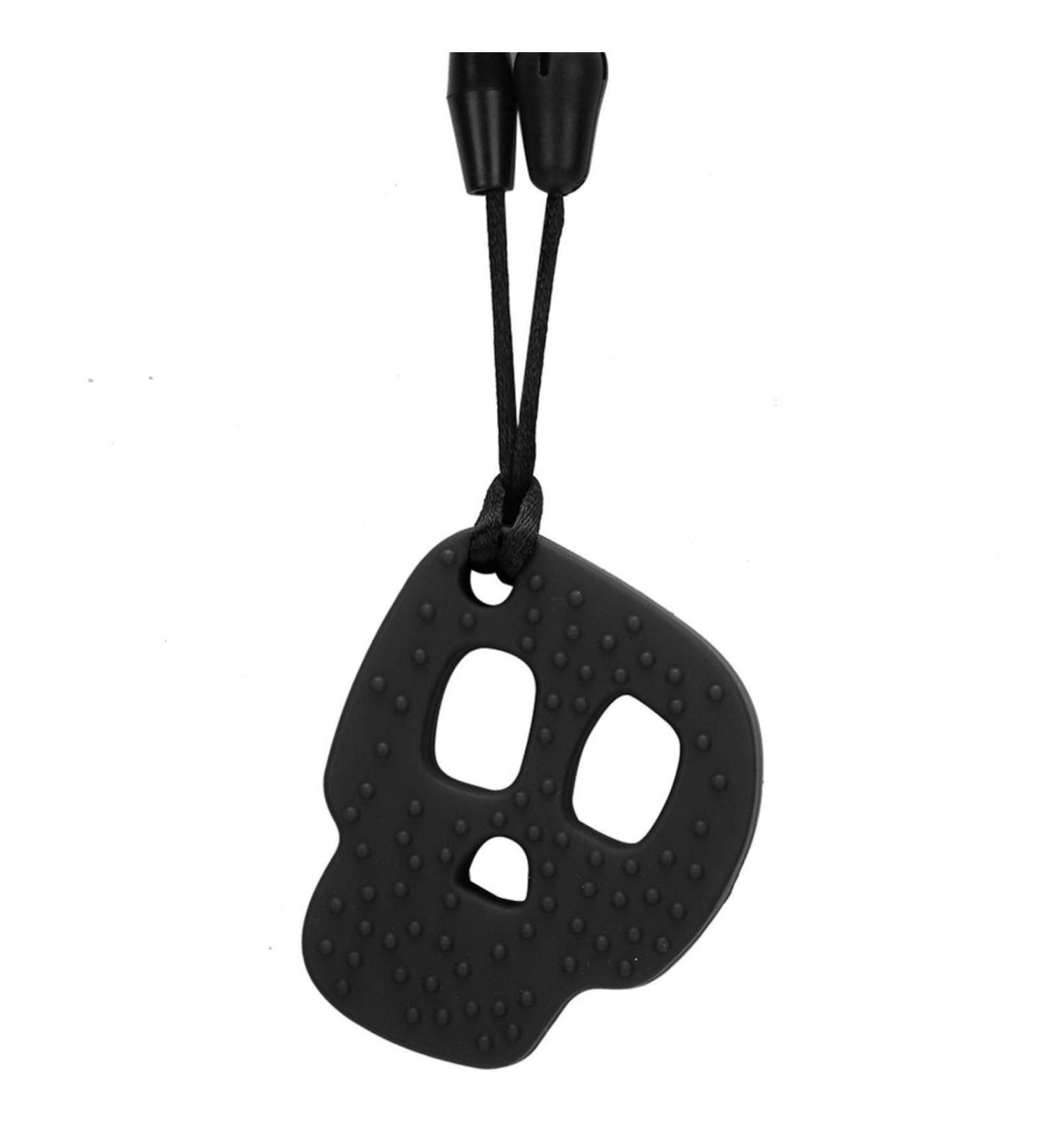 Waterproof Black Skull Baby Safe Silicone Teether | Soothing & Safe for Infants - Buy Online on GoSupps.com