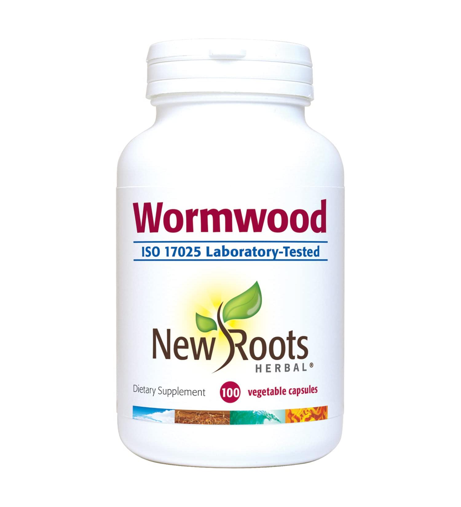 New Roots Herbal - Wormwood - 100 Capsules - 270mg per Capsule Vermifuge - Artemisia Absinthium - Appetite Booster for Adults - Wormwood Parasite Cleanse - Wormwood Herb - Wormwood Capsule - Digestive Health - Buy Online on GoSupps.com