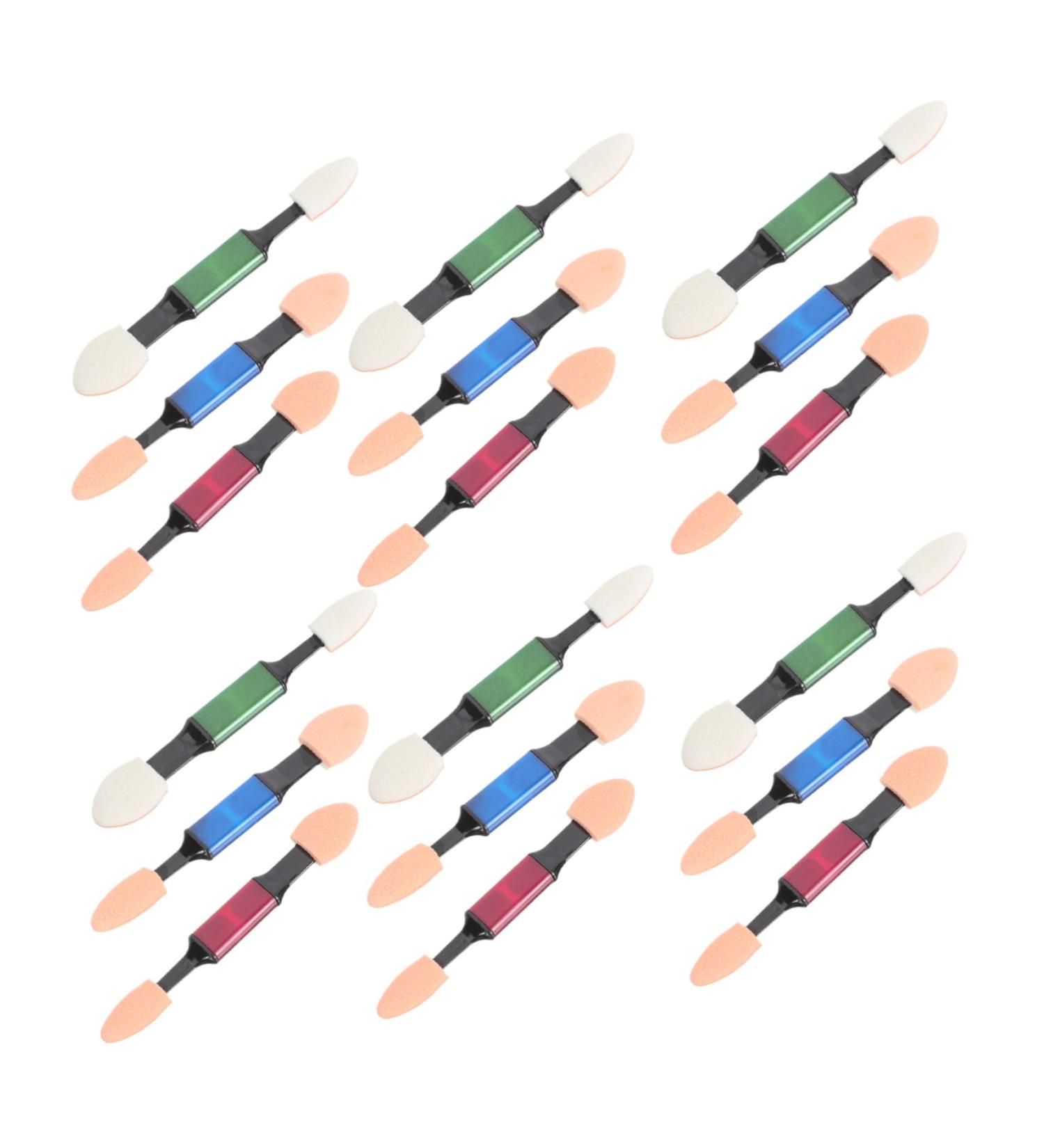 Healeved 30pcs Double Ended Eye Shadow Stick Eyeshadow Brush Eyeshadow Makeup Accessories Rod Aluminum - Buy Online on GoSupps.com