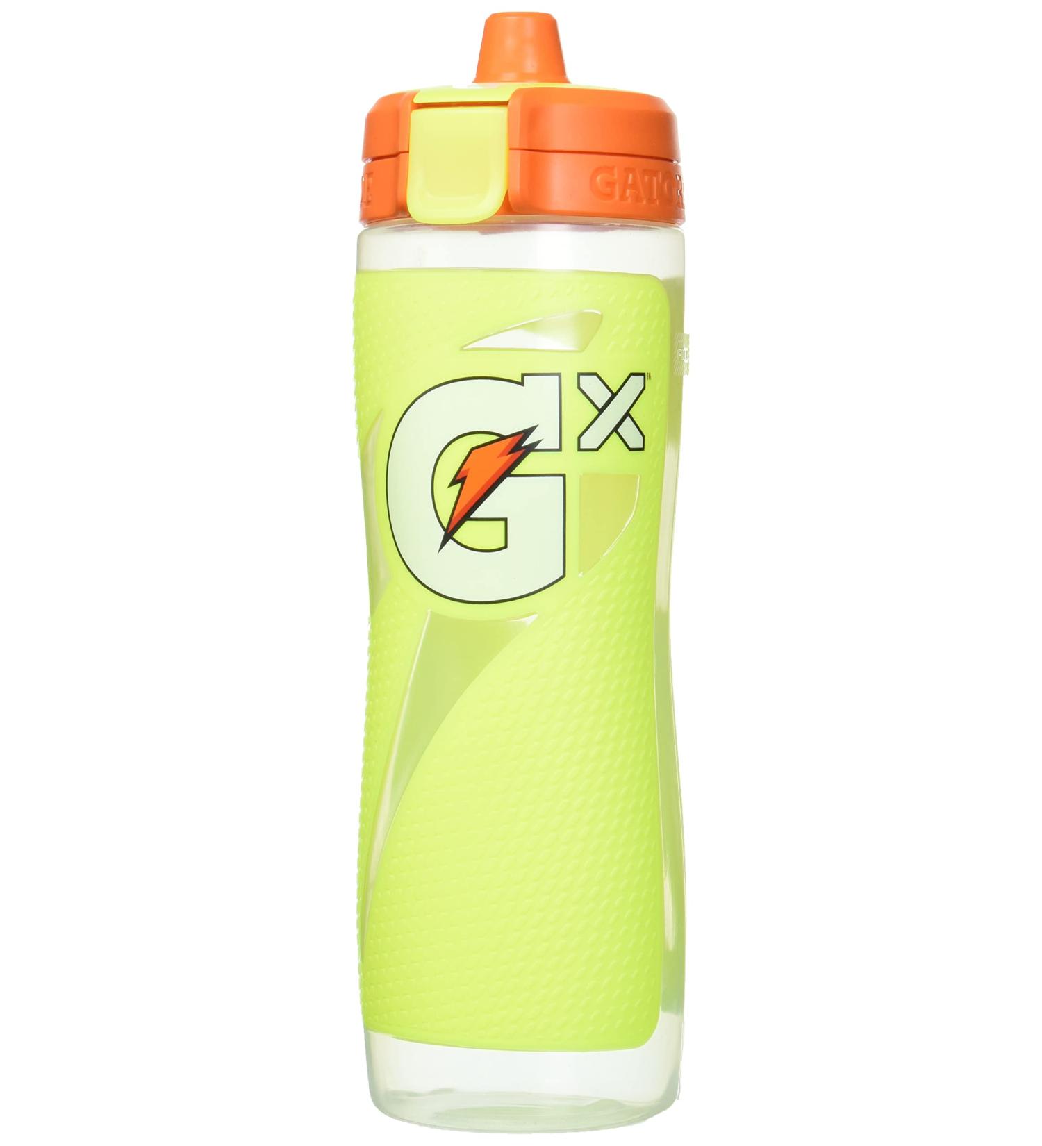 Gatorade Gx Hydration System - Non-Slip Neon Yellow Plastic Squeeze Bottles 30 Oz - Buy Online on GoSupps.com