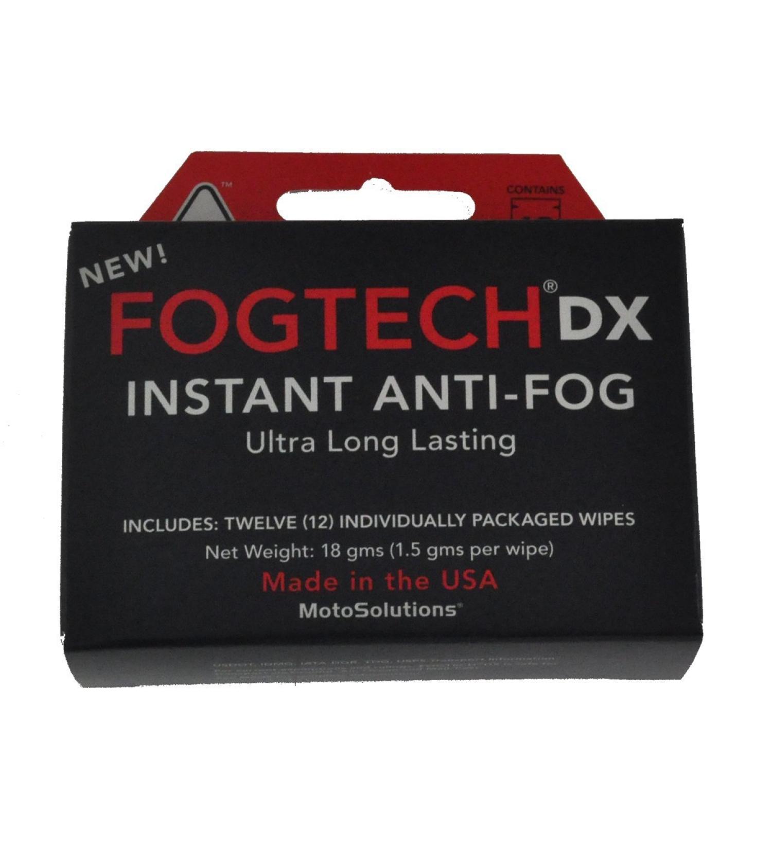 MotoSolutions FogTech DX Anti-Fog Wipes (Box of 12)