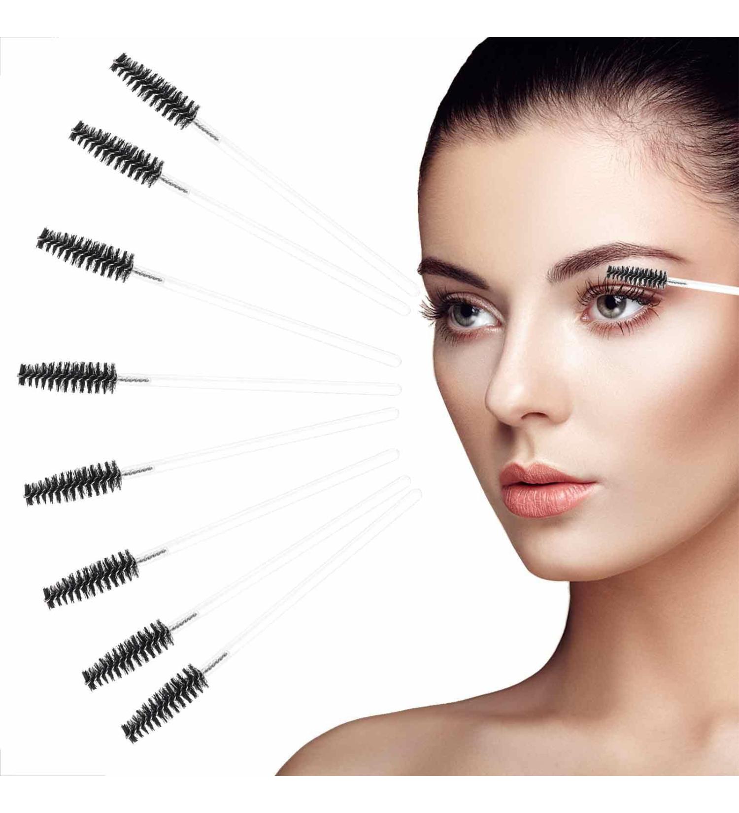 Mascara Wands Portable Spoolies for Eyebrows Transparent Rod Nylon Eye Lash Tools Eyelash Mascara Brushes Wands Applicator Makeup Kits for Women Makeup Tmay - Buy Online on GoSupps.com