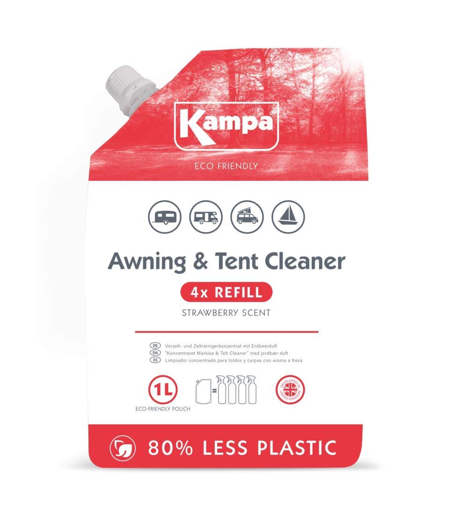 Kampa Caravan & Motorhome Cleaner Eco Friendly Awning & Tent Cleaner 1L Refill Bag
