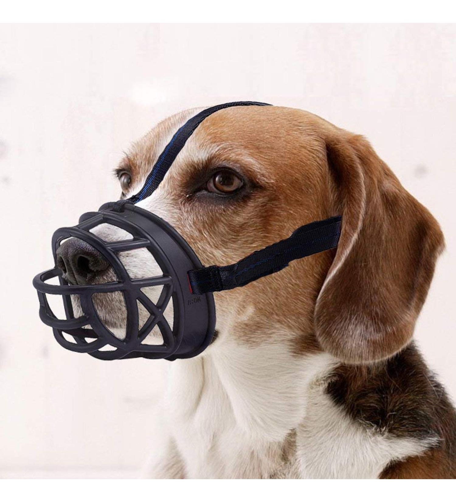 Breathable Silicone Dog Muzzle - Anti-Bark & Anti-Chew Basket Muzzle (Size 3-10/4 inches Black) - International Shipping Available - Buy Online on GoSupps.com