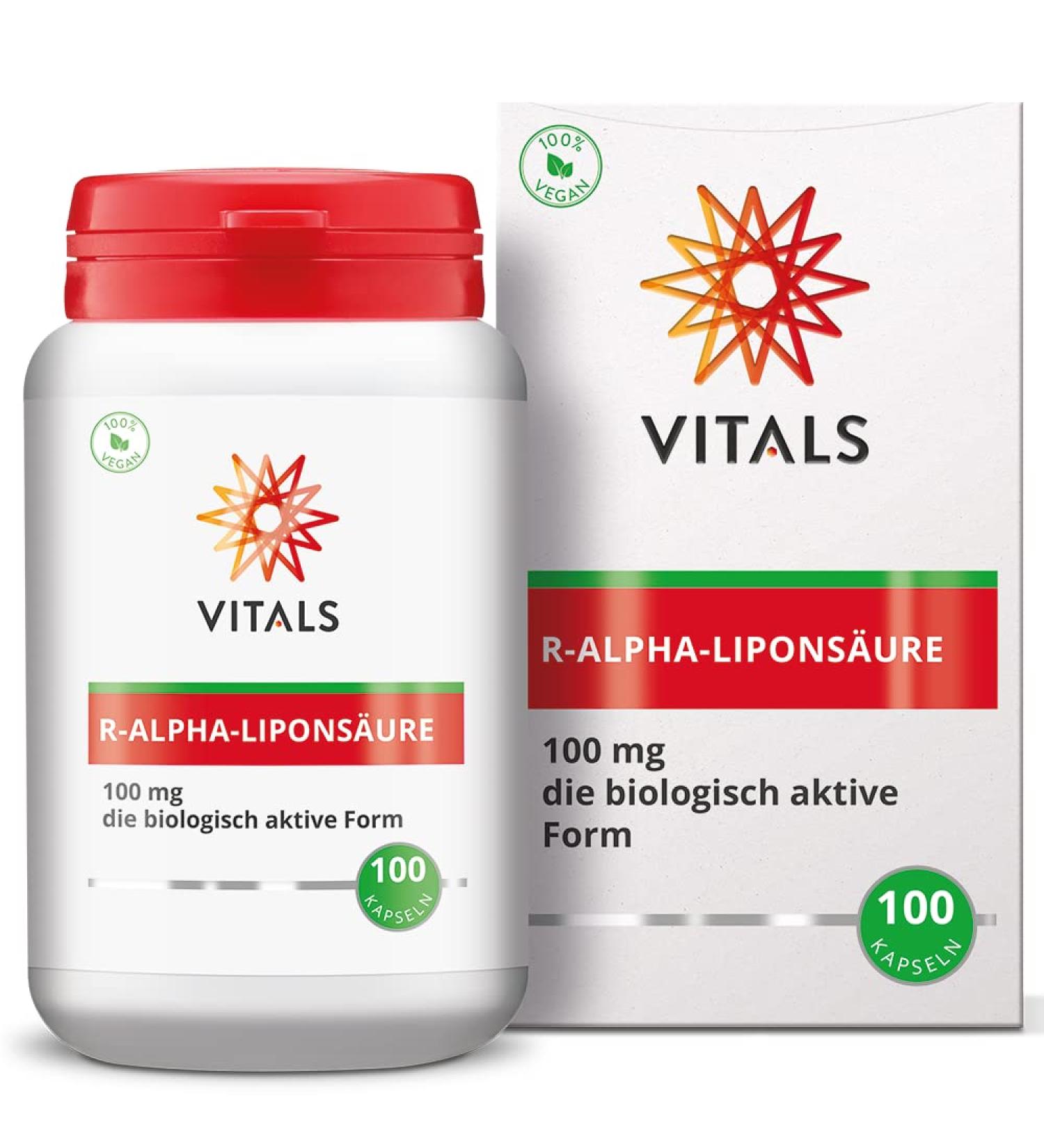 Vital-R Alpha Lipoic Acid 100mg - 100 Capsules | Bio-Enhanced Sodium-R-Lipoate for Optimal Absorption - Buy Online on GoSupps.com