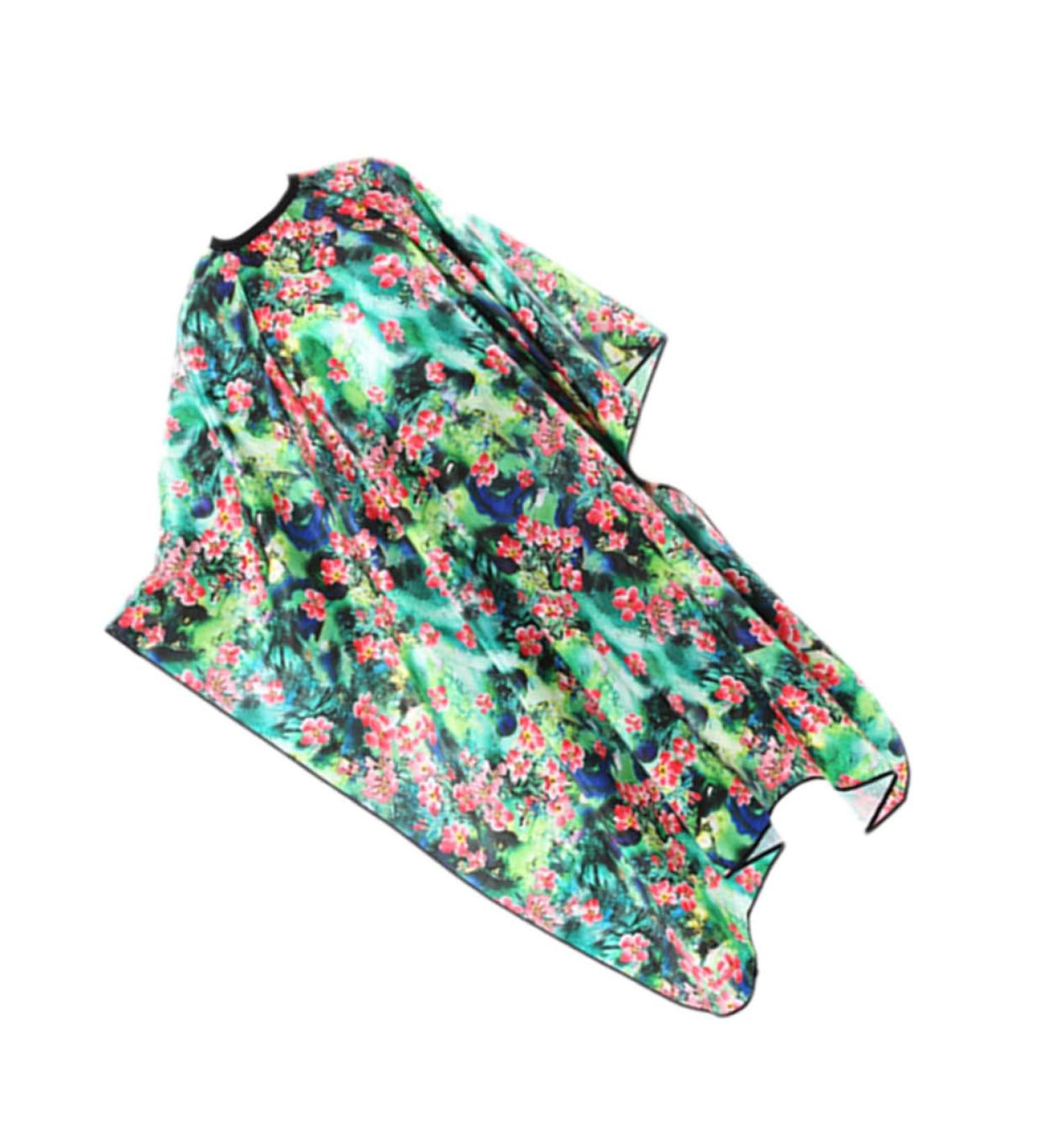 Angoily 1pc Floral Kimono Hair Dressing Gown Salon Client Night Gown Sleepshirt Overalls Girdle Kimono Robe Hair Coloring Cape Safety Gowns Belt for Hip Thrust Waist Belt Apron Spa Flowers - Buy Online on GoSupps.com