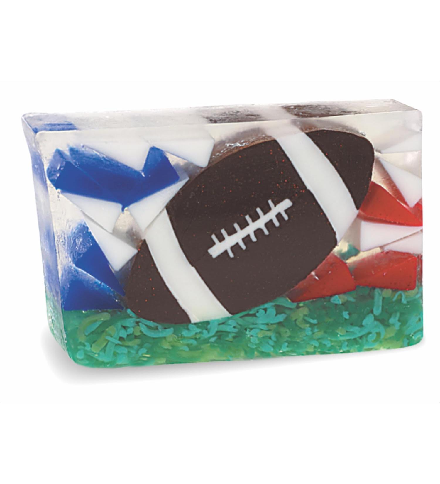 Primal Elements Glycerin Bar Soap - Vegan Gluten Free Paraben Free | Nourishes Sensitive Oily & Dry Skin | 100% Vegetable Base (Football Design) - Shop Internationally - Buy Online on GoSupps.com