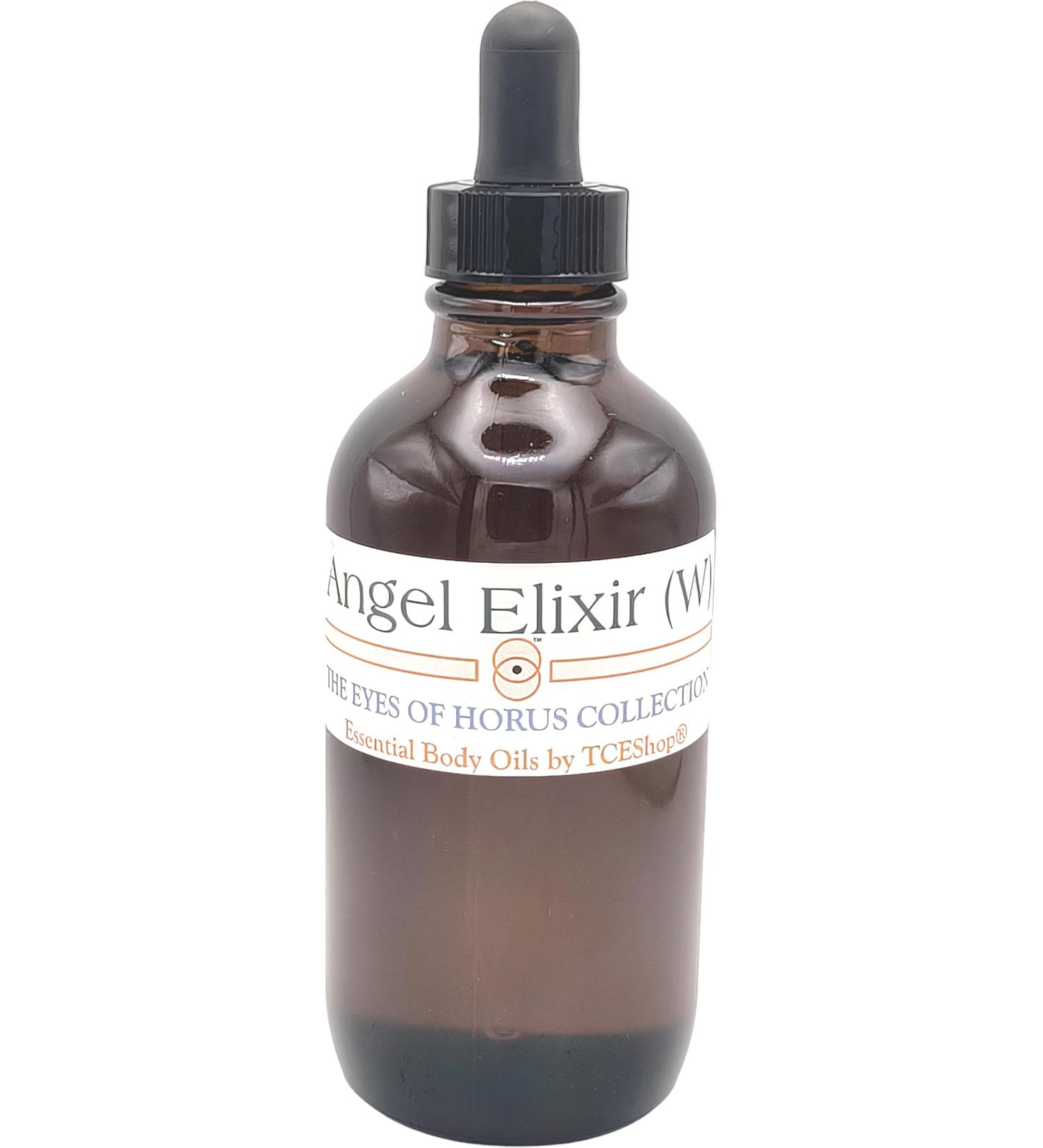 Angel Elixir - Type TM For Women Scented Body Oil Fragrance Glass Dropper Top - Purple - 4 oz. - ID#42386 4 Fl Oz (Pack of 1)