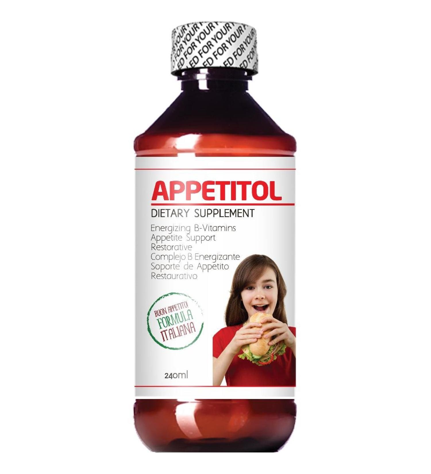 Appetitol Appetite-Weight Gain | Natural Stimulant for Underweight Children | Fortified with Vitamins and Minerals | 8 Fl Oz - Buy Online on GoSupps.com